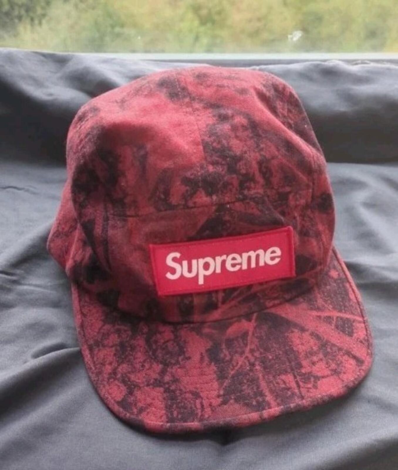 Gorra de campamento Supreme True Timber FW15 roja