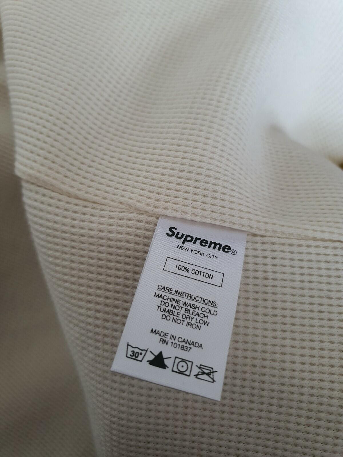 Sudadera con capucha y cremallera térmica Supreme FW18, color mostaza, talla M, PVP £178