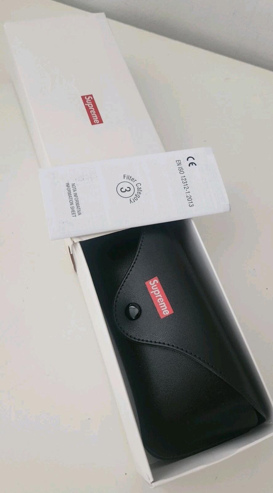 SS17 Supreme Royce sunglasses RRP £168 Black Gold Made in Italy New Handmade