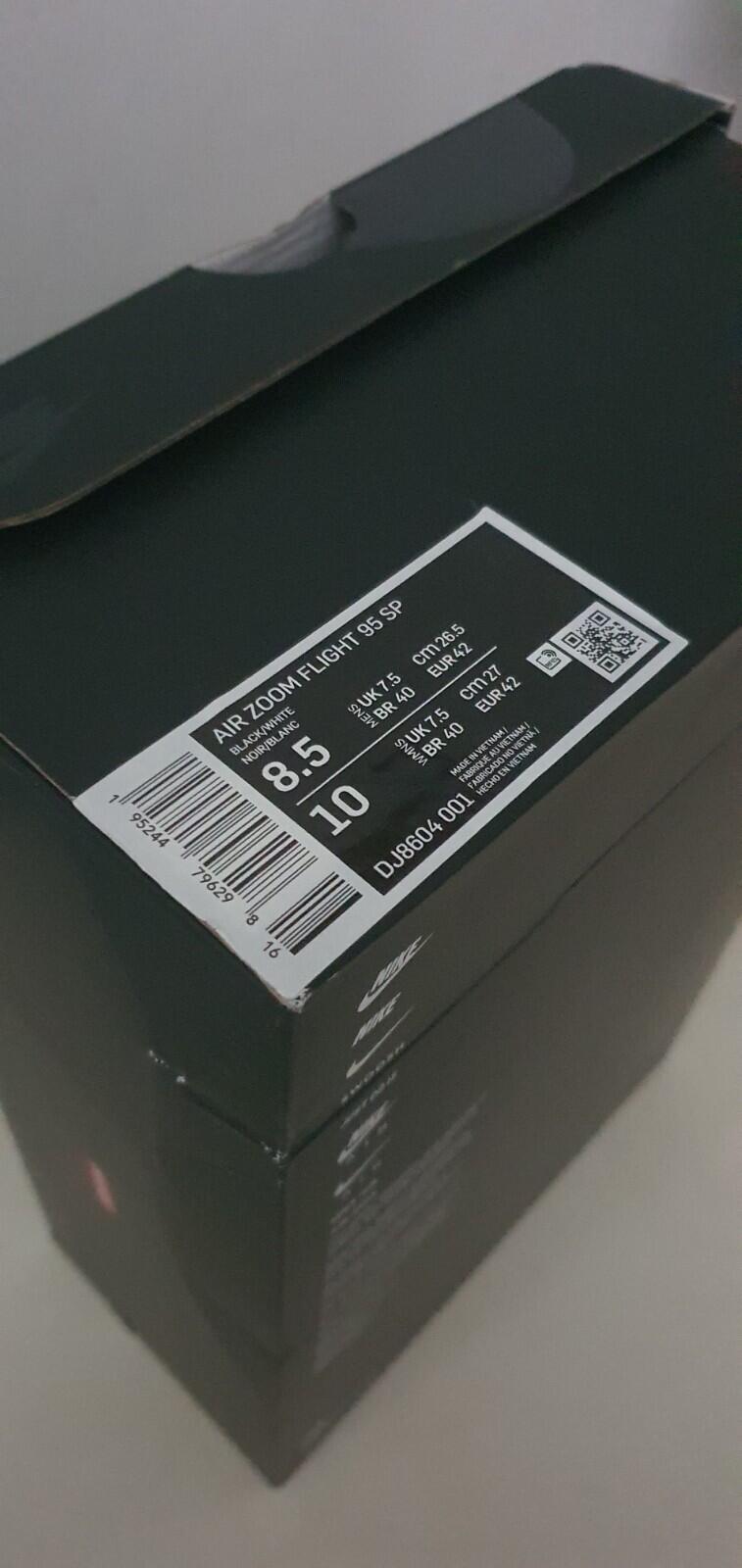 SS22 Supreme Nike Air Zoom Flight 95 SP Black UK 7.5 US 8.5 EUR 42 Bandana lot