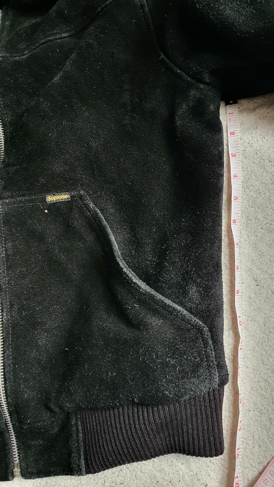 FW17 Supreme Hooded Suede Work Jacket Size M $588 Lambskin Leather