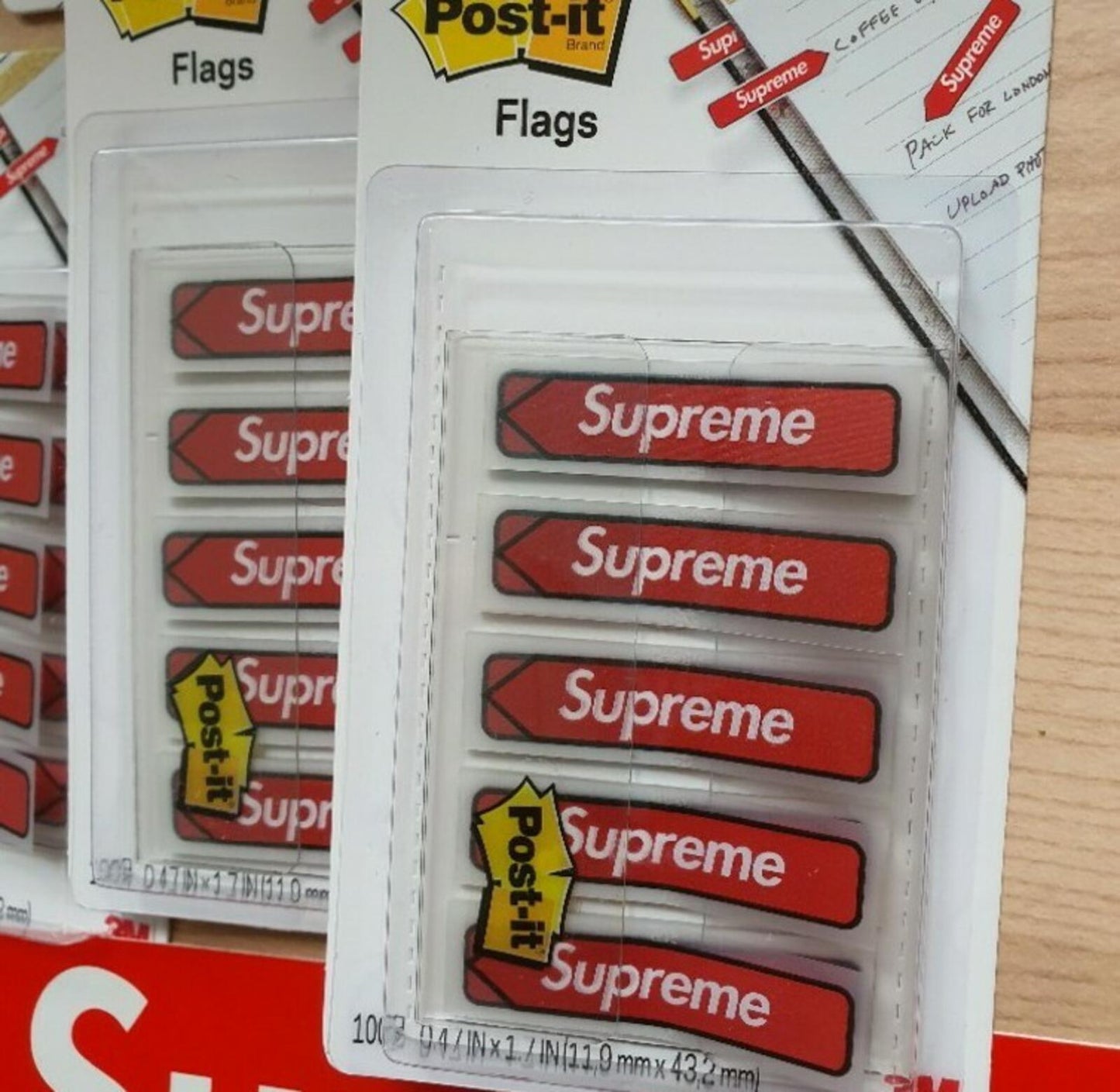 FW19 Supreme Post-it Flags 3M reflective 4x packs Accessory