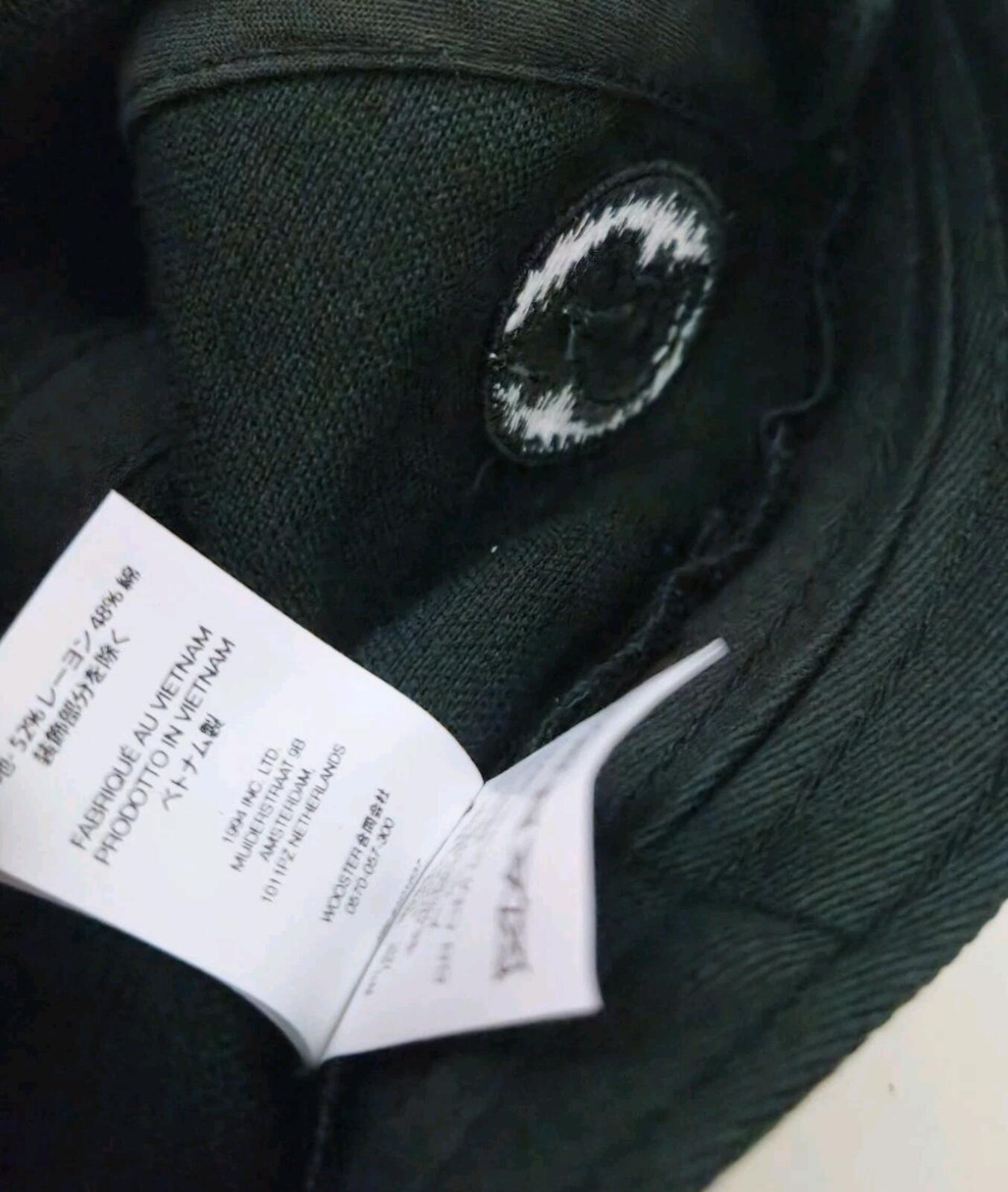 SS24 Supreme x Goodenough Crushed Rayon Camp Cap Hut Schwarz Box Logo