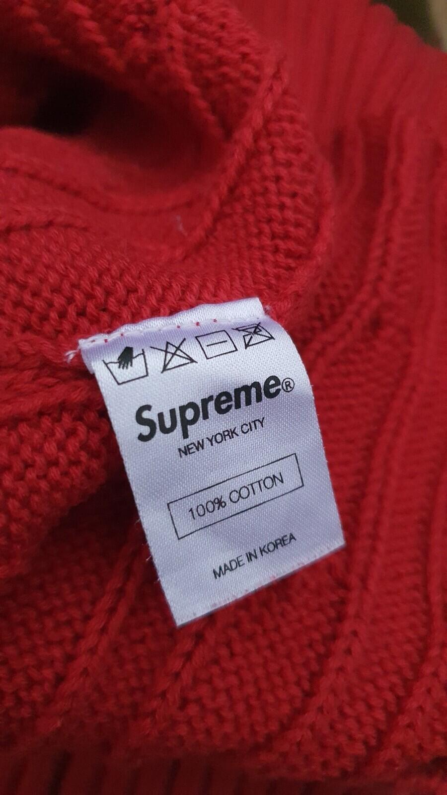 SS11 Supreme Cable Knit Sweater Red Size M