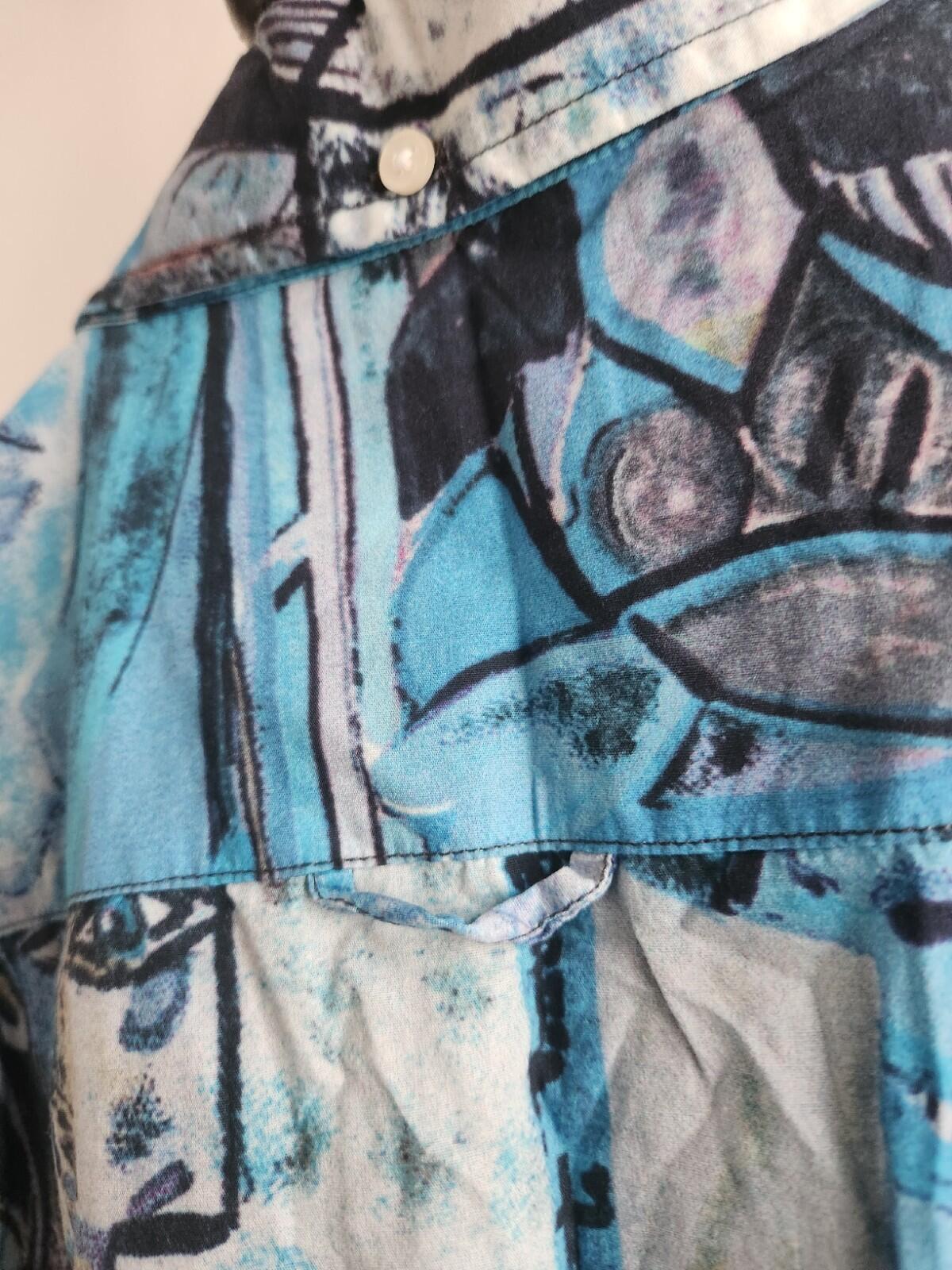 Camisa Cubista SS14 Supreme Azul Talla L Picasso