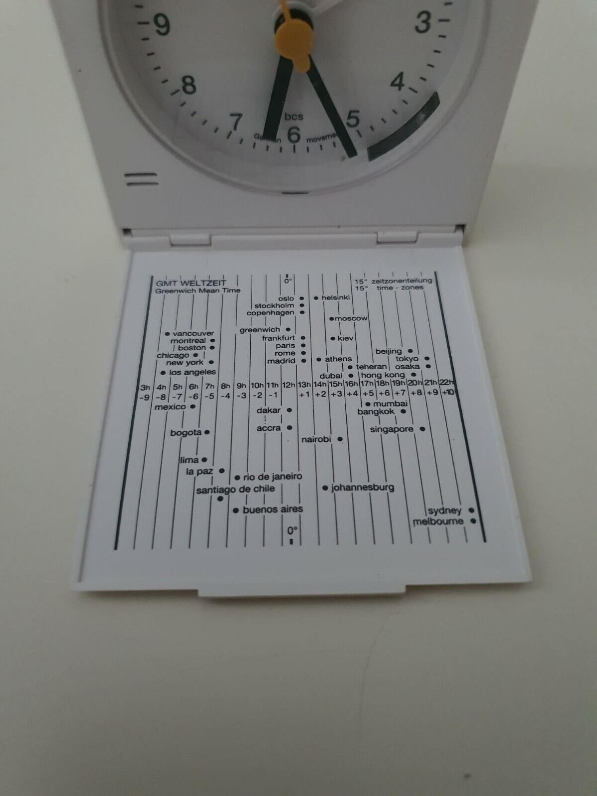 SS15 Supreme x Braun Travel Alarm Clock white small box logo Rare