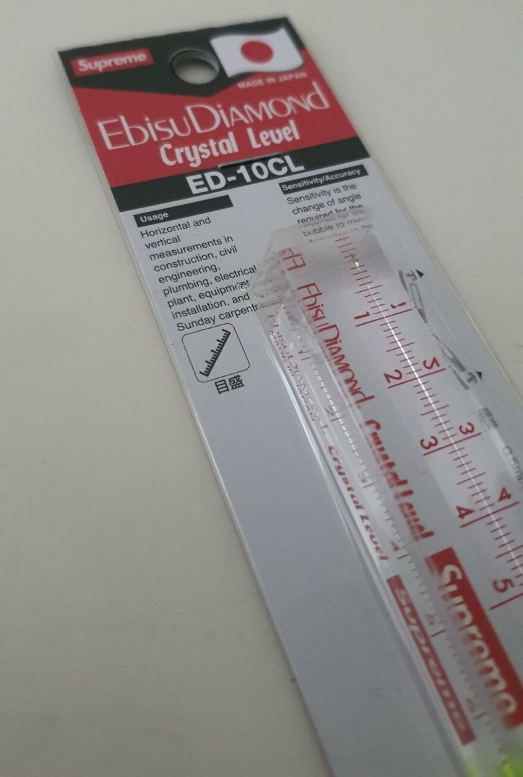 SS22 Supreme x Ebisu Diamond level clear Made in Japan New unopened Accessory