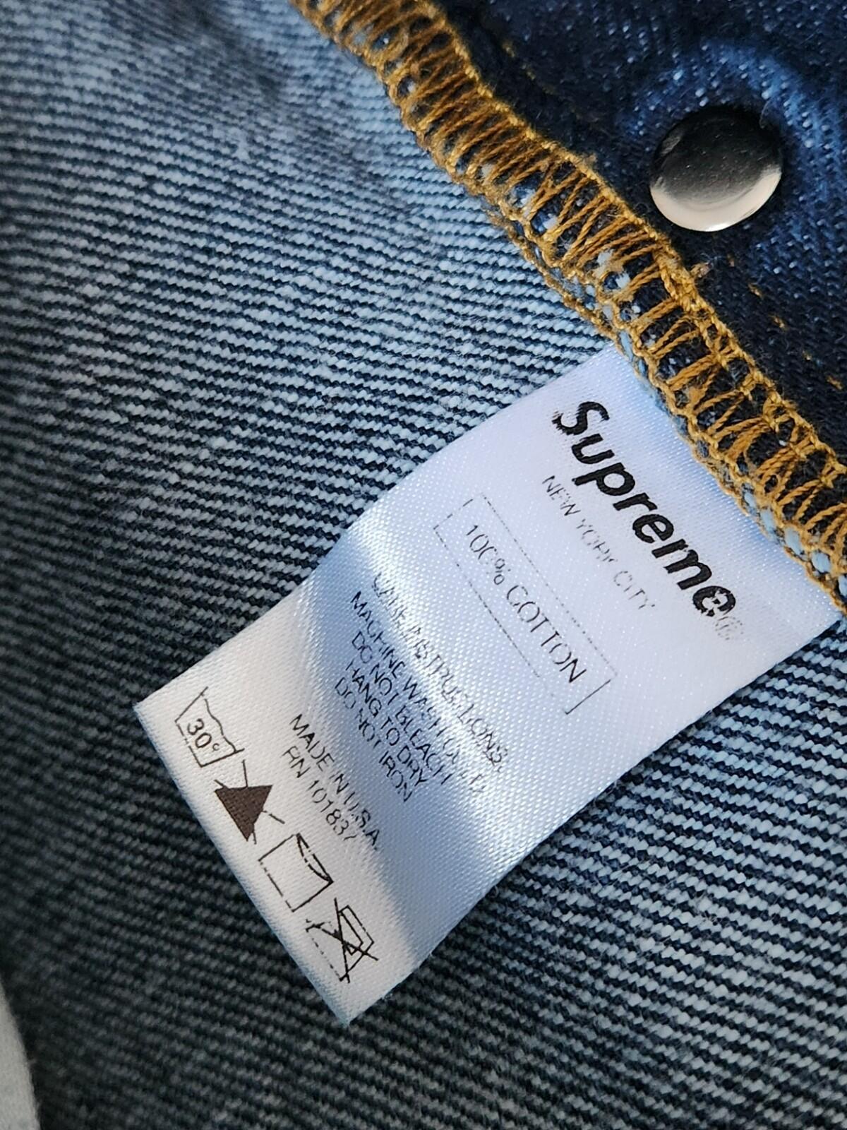 Supreme Denim Slim jeans size 34 W34 L32 made in U.S.A Blue Trousers