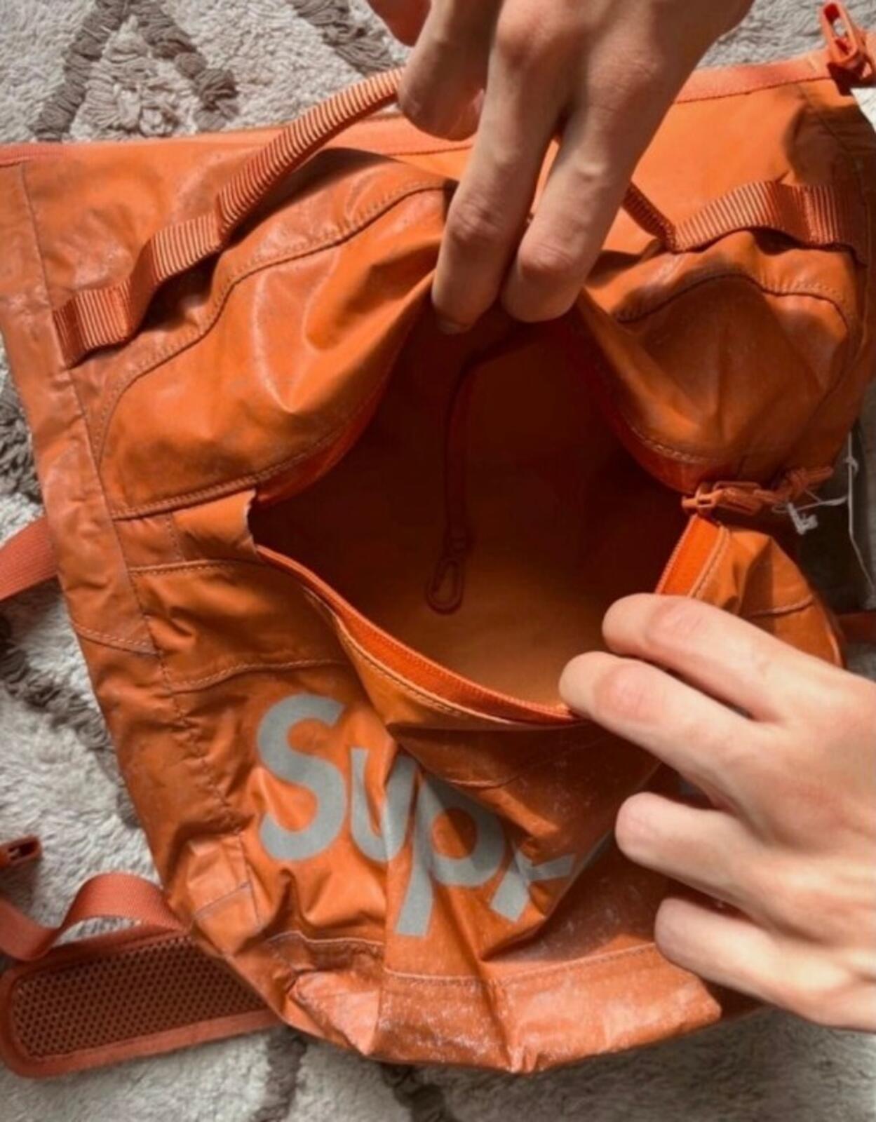 FW20 Supreme waterproof reflective speckled shoulder bag Orange New