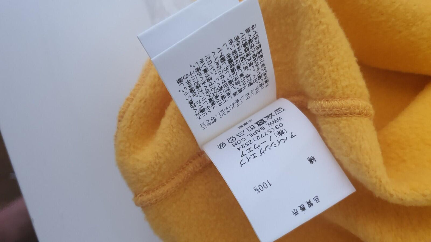 A BATHING APE Bape head one point Crewneck RRP £199 yellow