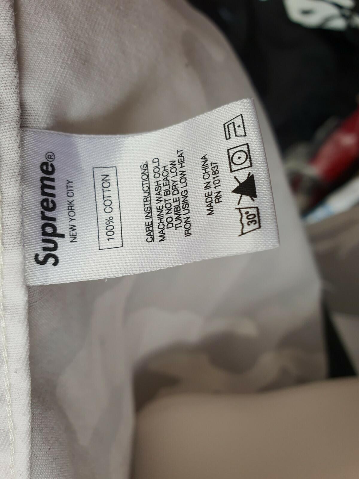 FW16 Supreme Twill Zip Up Parka Jacket White Camo Size M