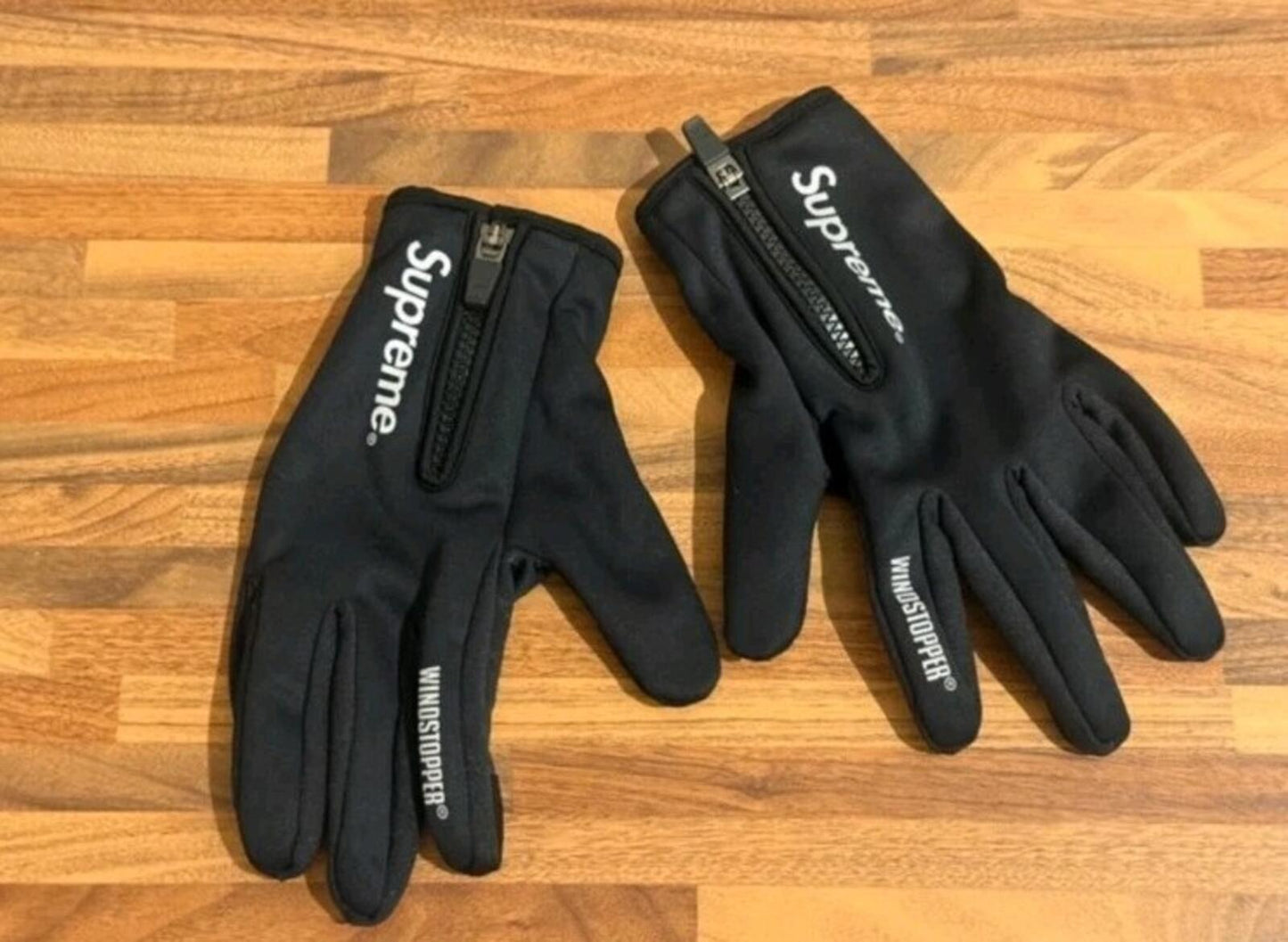 Supreme Windstopper Zip Gloves Black Size L