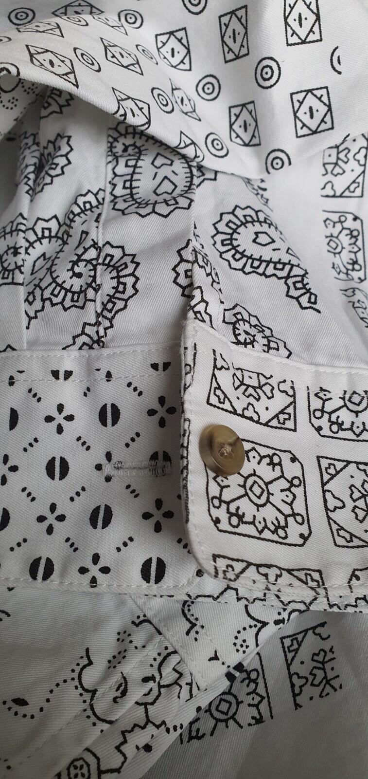 SS20 Supreme Paisley Grid Shirt White Size XL