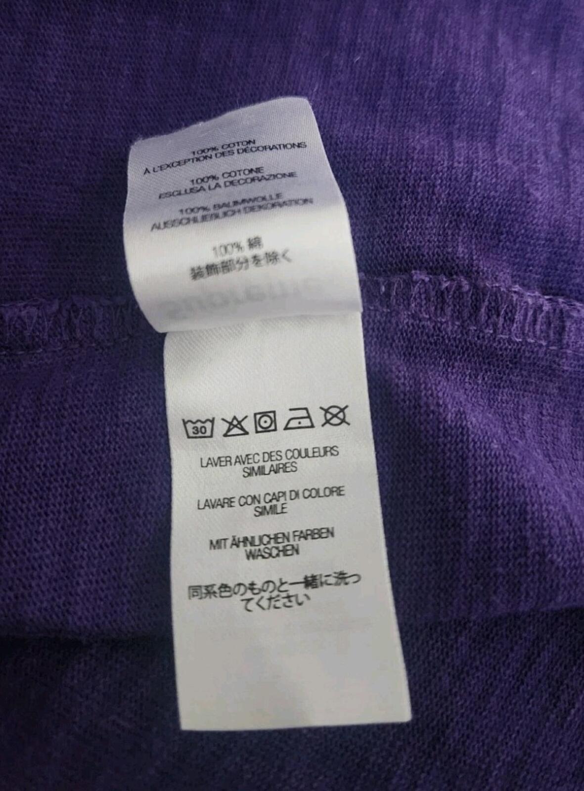 SS23 Supreme Sketch Embroidered S/S Top Talla M camiseta morada