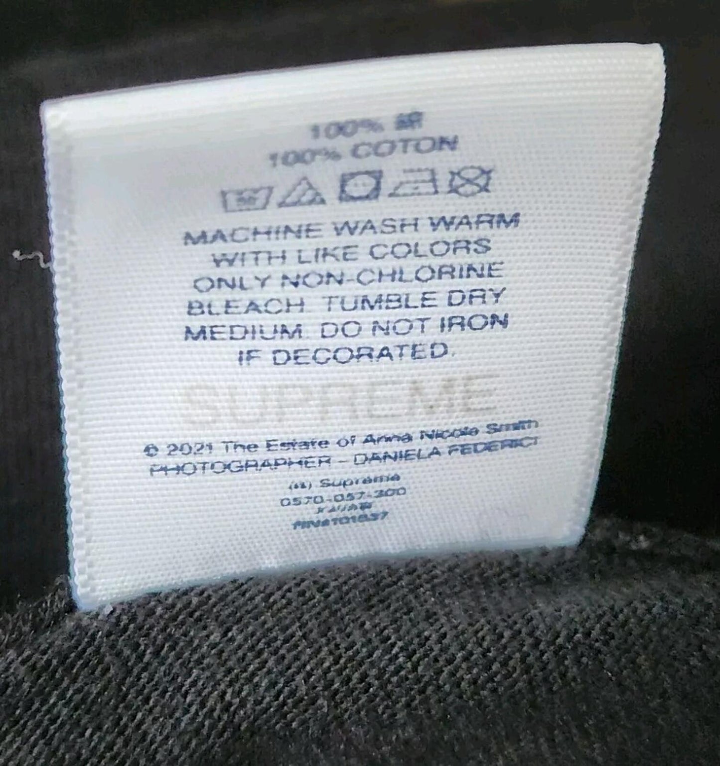 SS21 Supreme Anna Nicole Smith T-Shirt schwarz Größe S