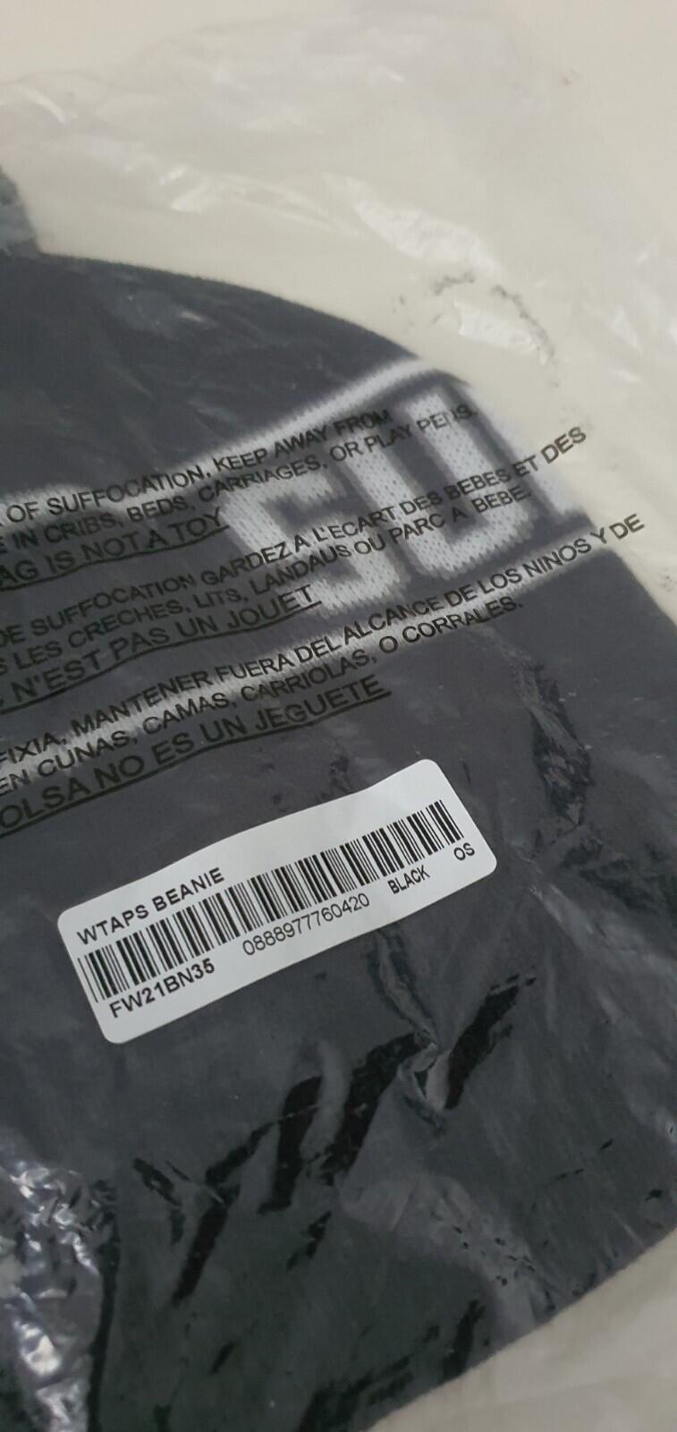 FW21 Supreme x WTAPS beanie Black New And Unopened Hat