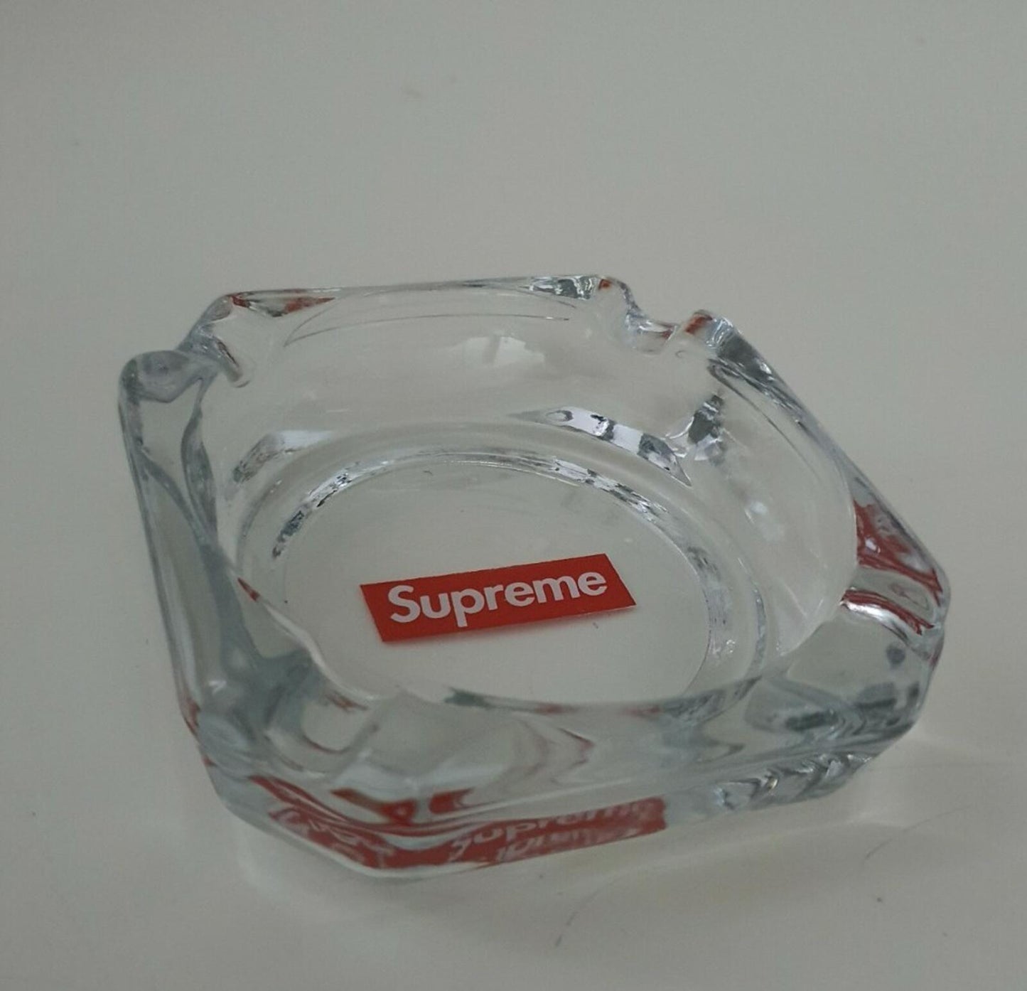 FW08 Supreme Clear glass ashtray box logo Very Rare Accessory 2008