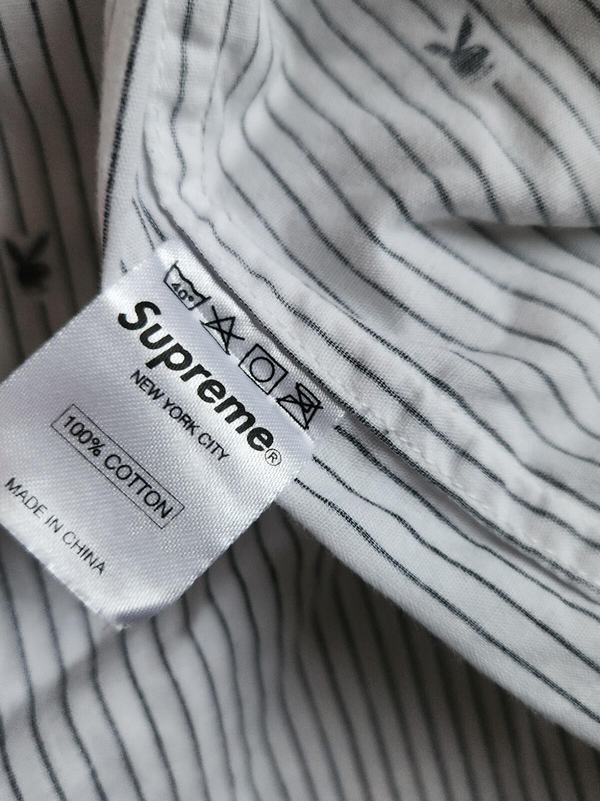 SS11 Supreme x Playboy Oxford Shirt S small white vintage 2011 Rare Button Up