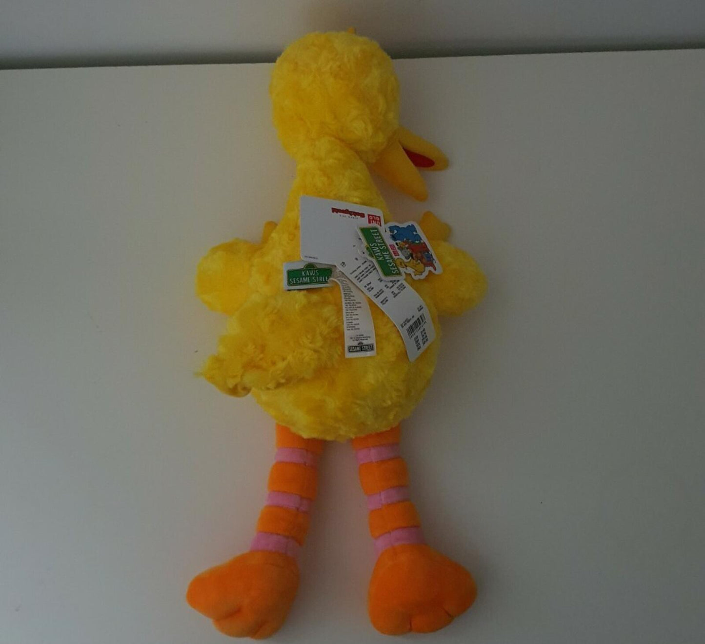KAWS x Sesame Street UNIQLO yellow Big Bird Plush Toy Rare New with tags