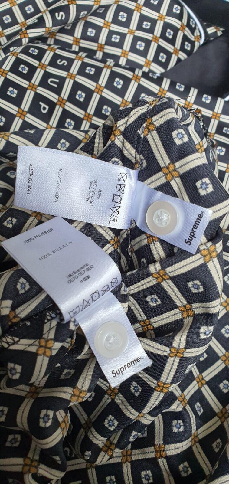 SS20 Supreme Satin Pajama set ( shirt + trousers) Black Size L Nightwear