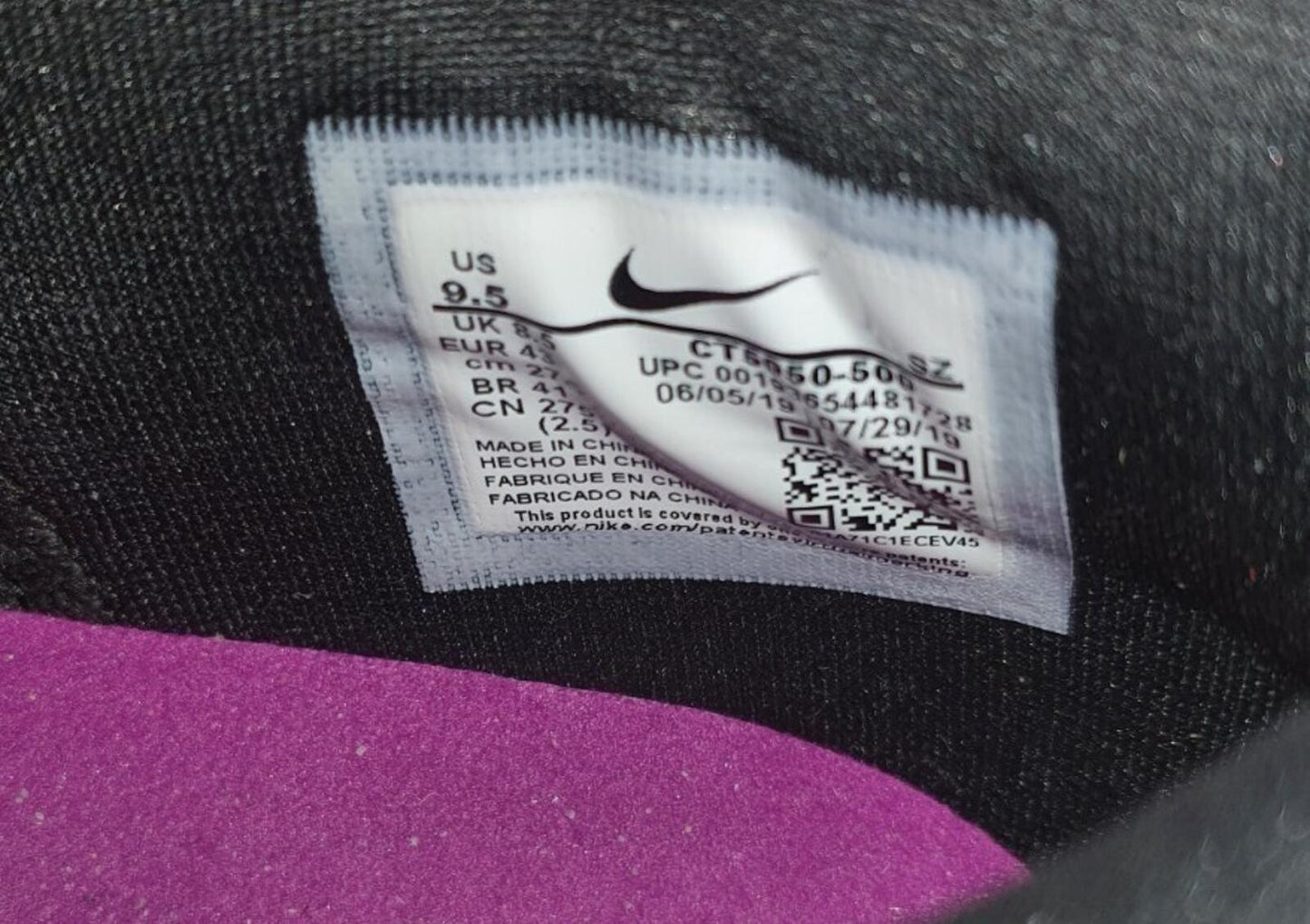 Nike 2019 Dunk Low Viotech Trainers Size US 9.5 UK 8.5 EUR 43