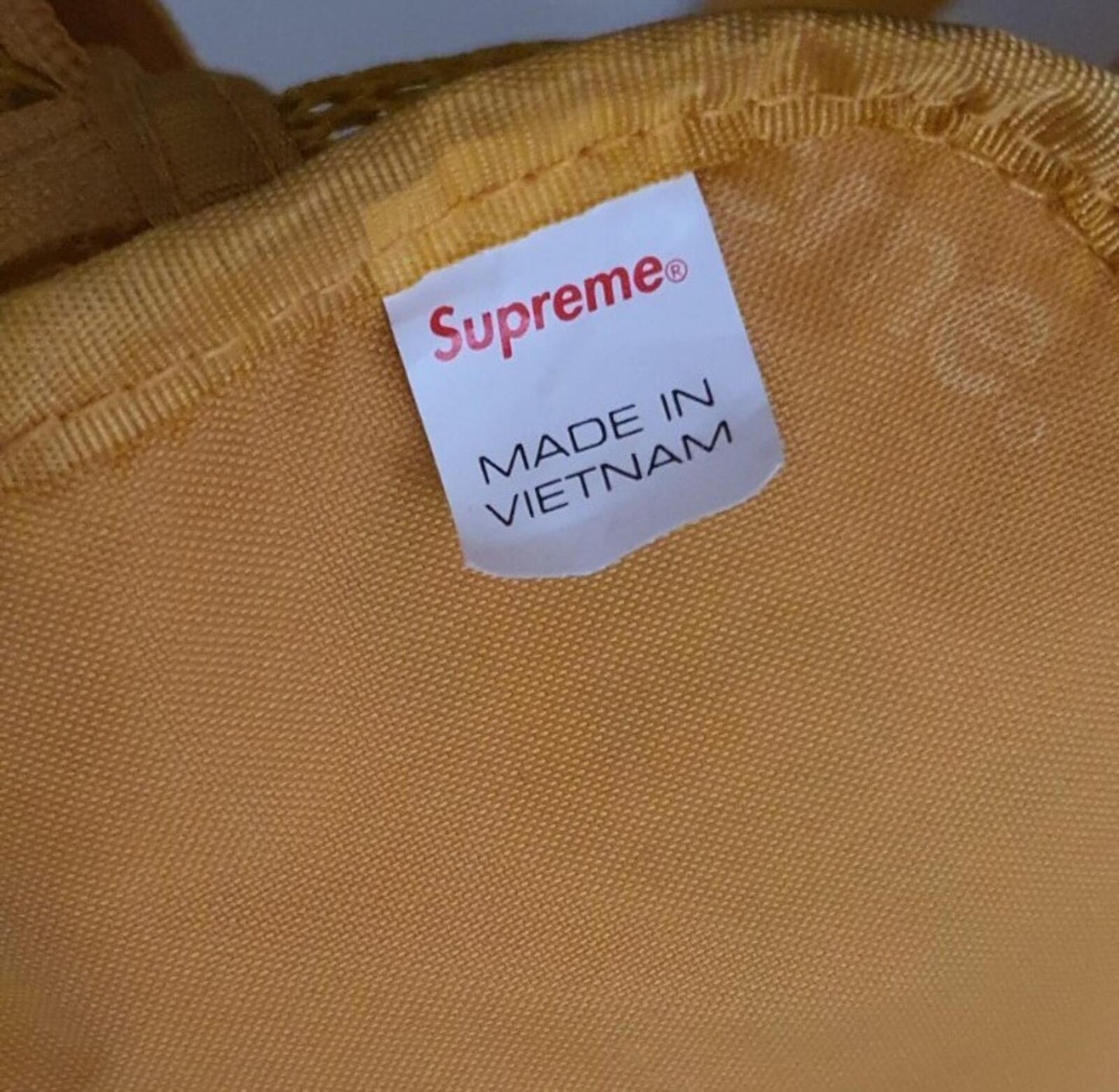 SS20 Supreme small shoulder side bag gold Cordura fabric mesh 3M reflective Logo