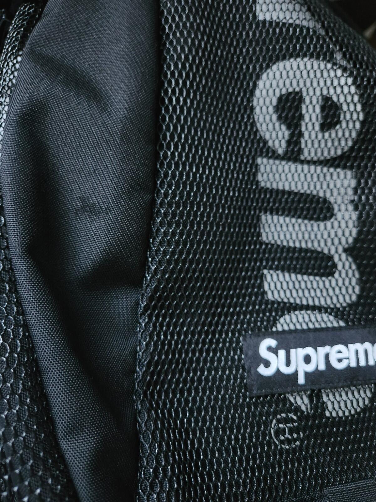SS20 Supreme Schwarzer Rucksack Cordura Tasche Mesh Rucksack