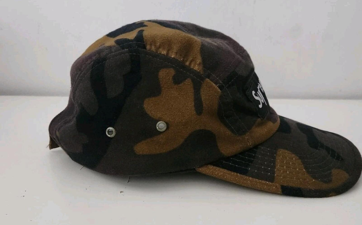 2004 Supreme Camo Camp Cap ETA Waterproof OG Vintage Hat Very Rare Camouflage