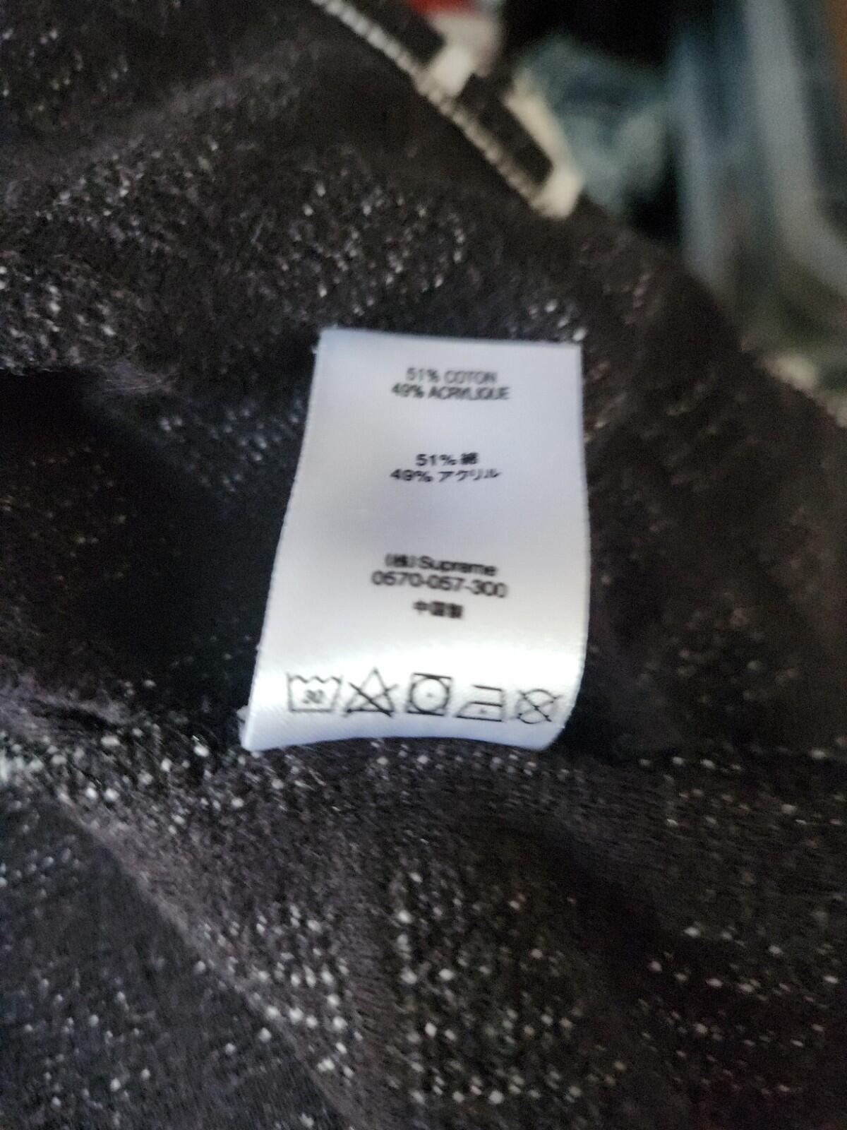 SS19 Supreme Grid Jacquard S/S Top medium M Kurzarm-T-Shirt schwarz weiß