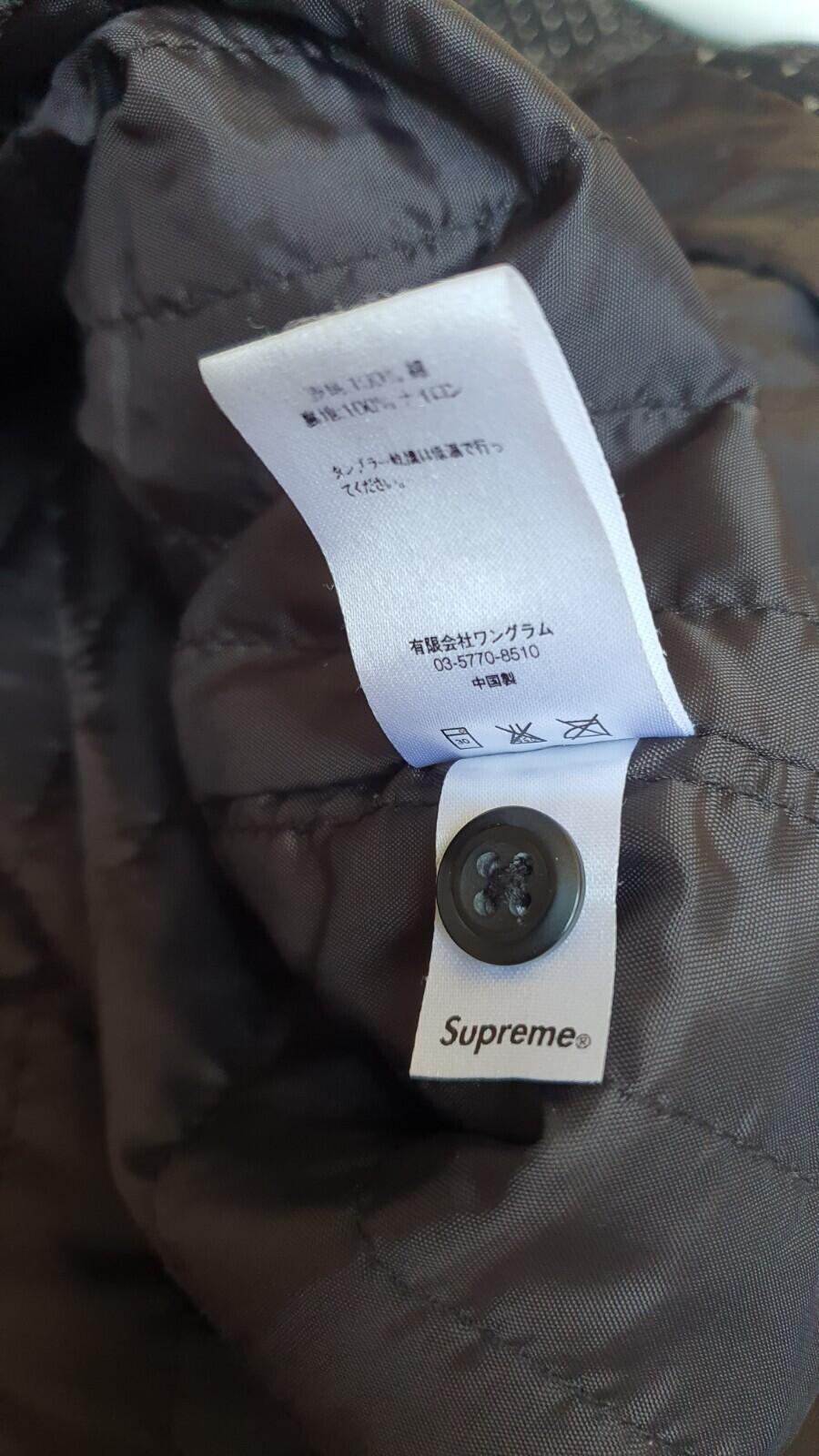 FW13 Supreme Corduroy Polka Dot Gestepptes Hemd Schwarz Größe M