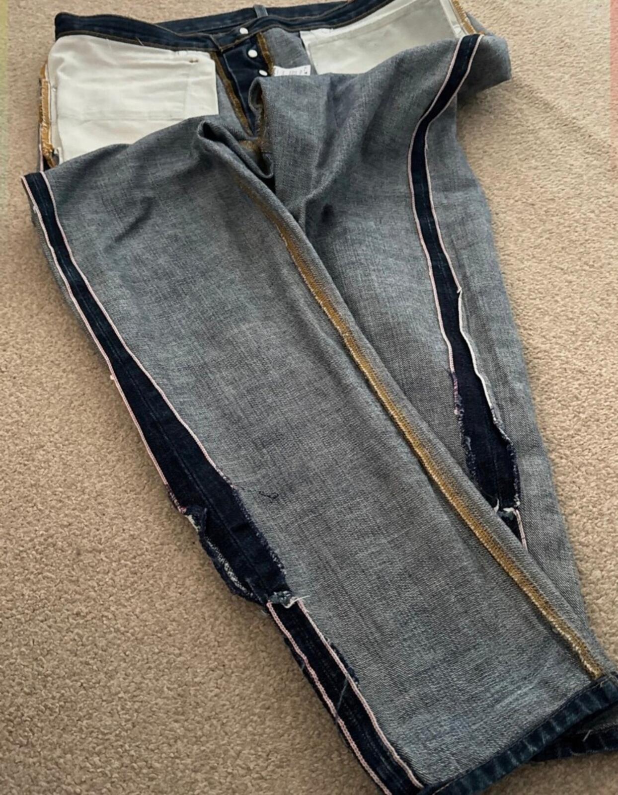 Supreme Denim Slim Jeans Blue Size 34 W34 L30 ALTERED