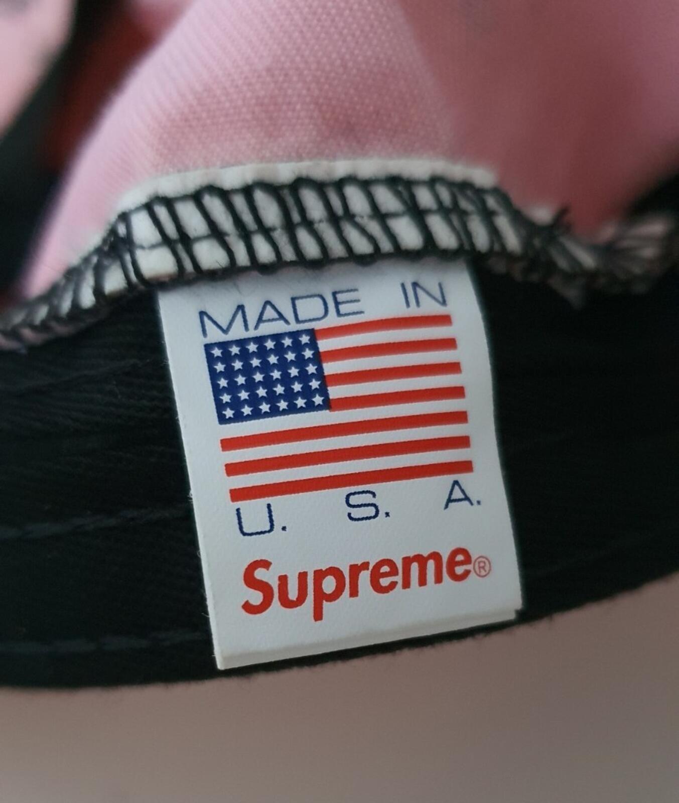 SS21 Supreme Bandana camp cap pink hat cotton