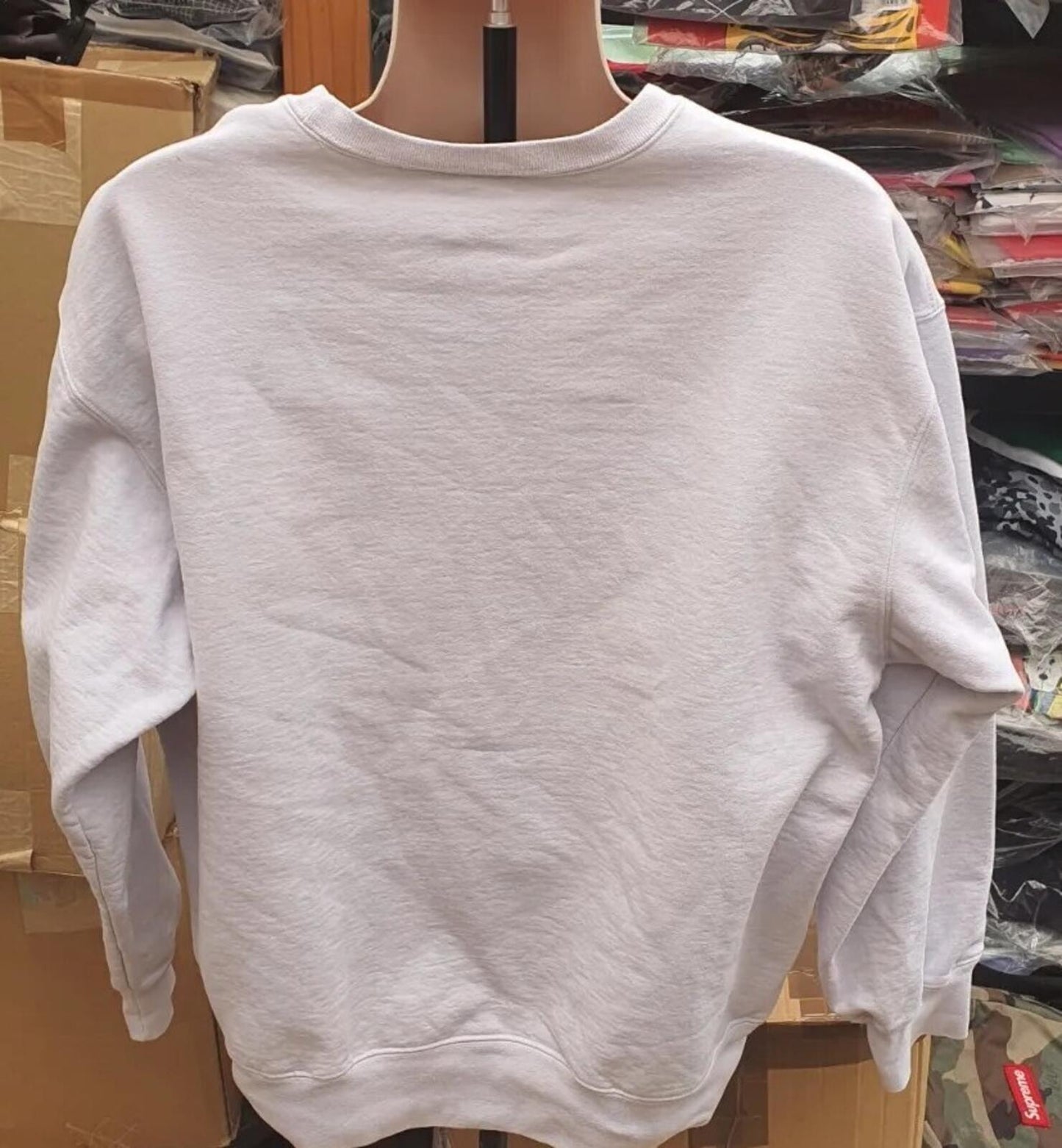 FW20 Supreme Side Logo Crewneck Weiß Größe XL