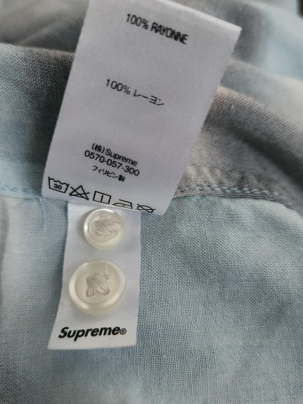 FW20 Supreme Penguin Rayon S/S Shirt Blue Size M