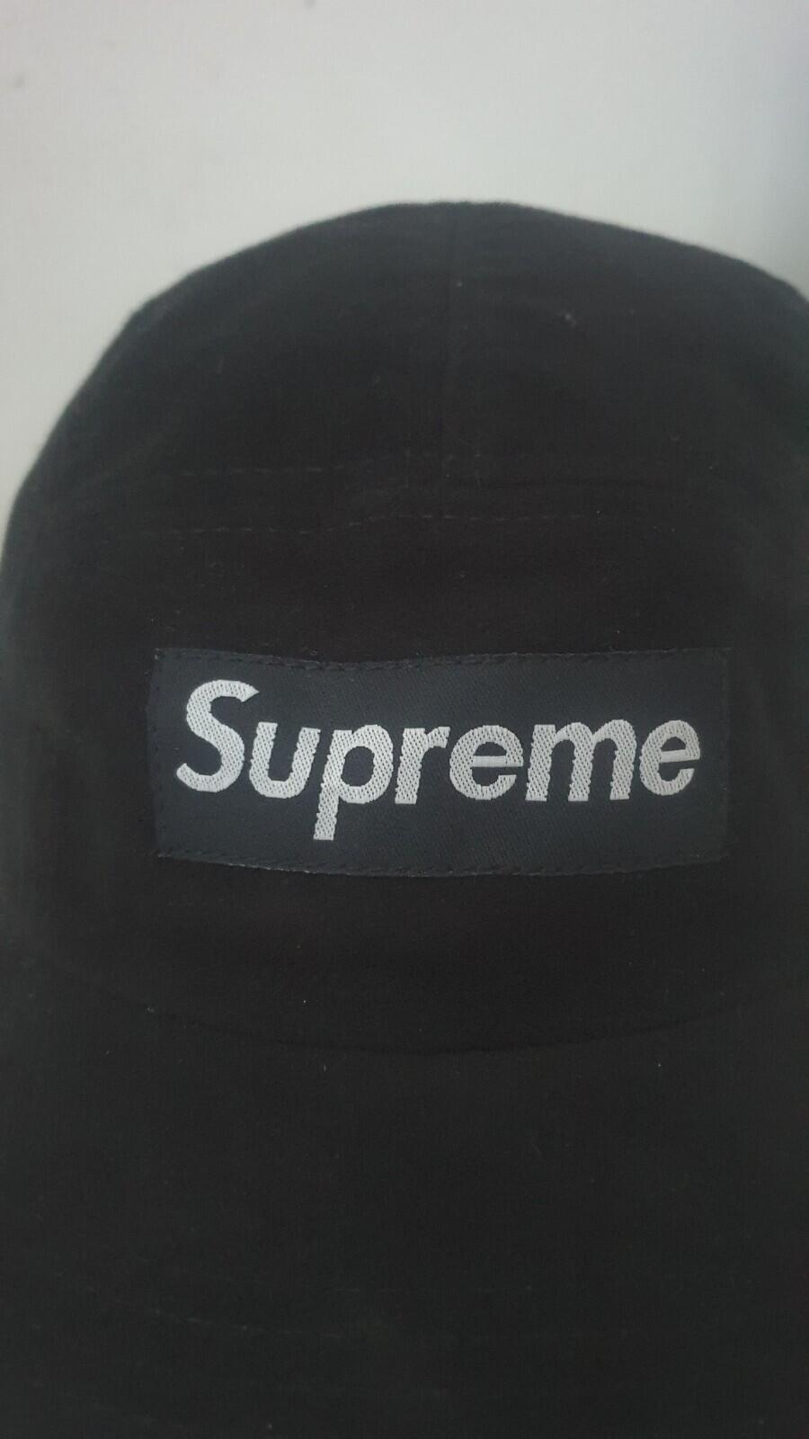 2002 Supreme ETA Camp Cap Waterproof Cotton hat vintage Very Rare Box Logo Black