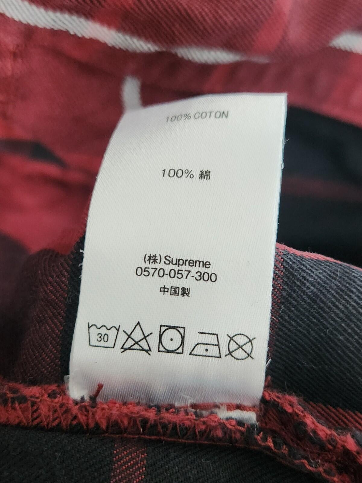 SS21 Supreme Cargo Flight Pant Tartan Red Size 34 W34 L 32