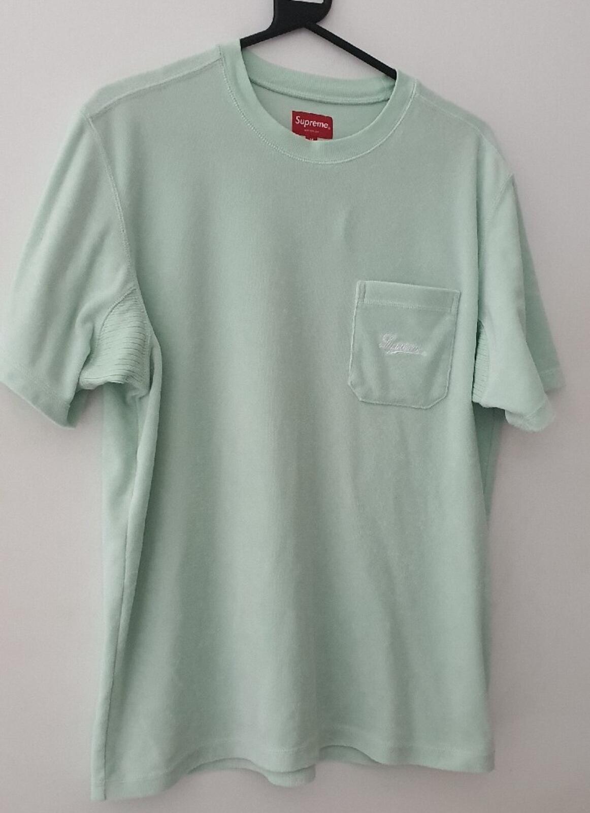 SS19 Supreme Terry Pocket Tee Mint Size M