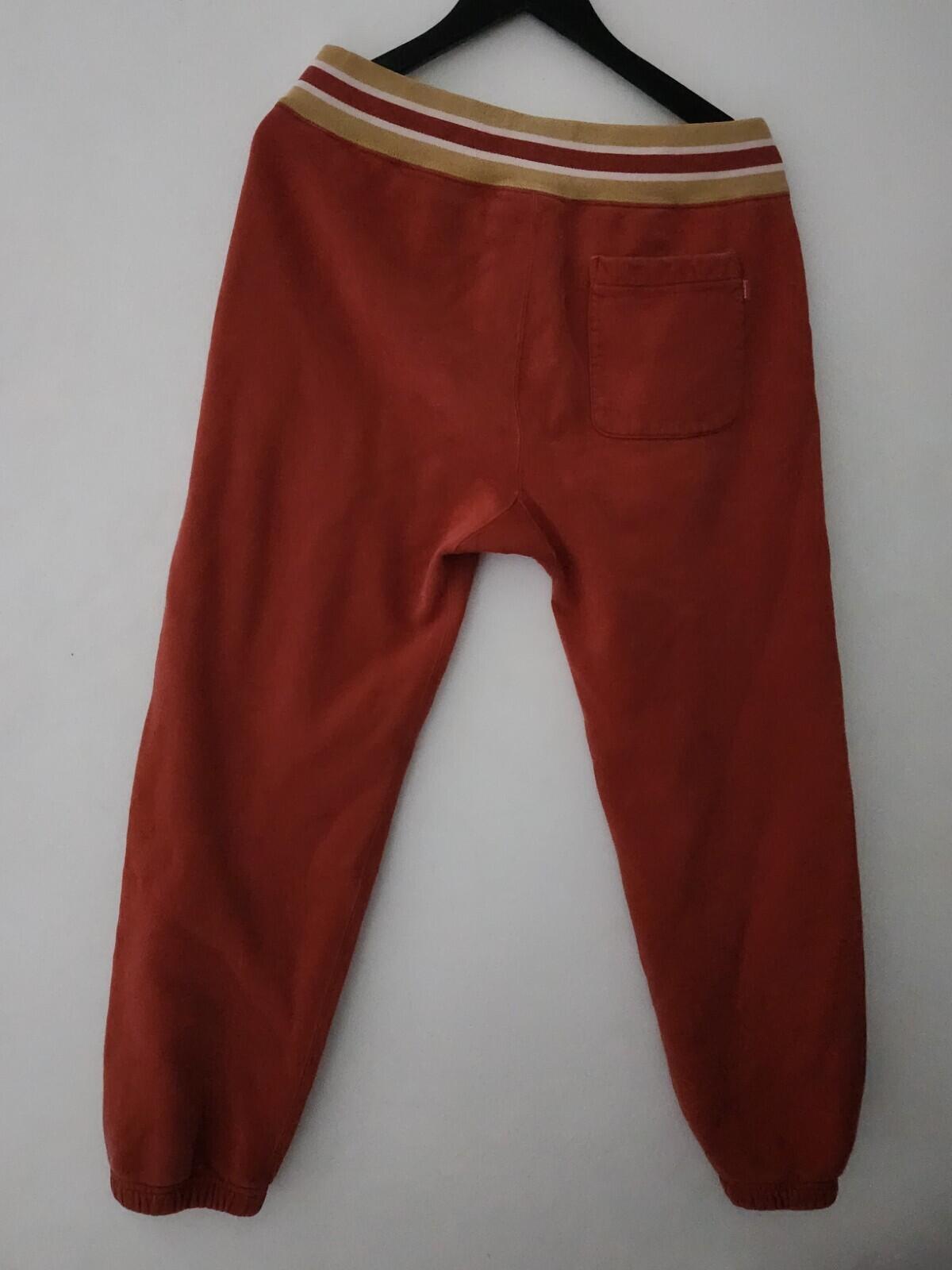 FW18 Supreme Striped Rim Sweatpant Rust pants size S Small Trousers Red