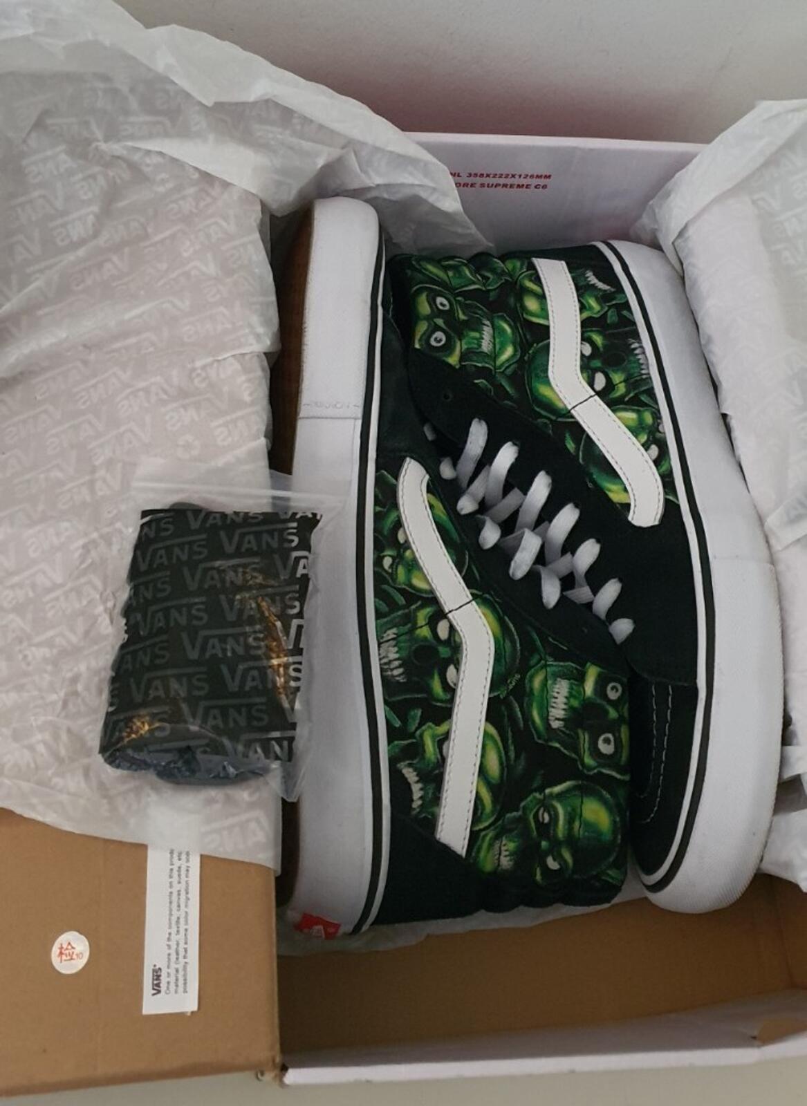 SS18 Supreme x Vans Skull Pile Sk8-Hi UK 10 US 11 EUR 44.5 Turnschuhe