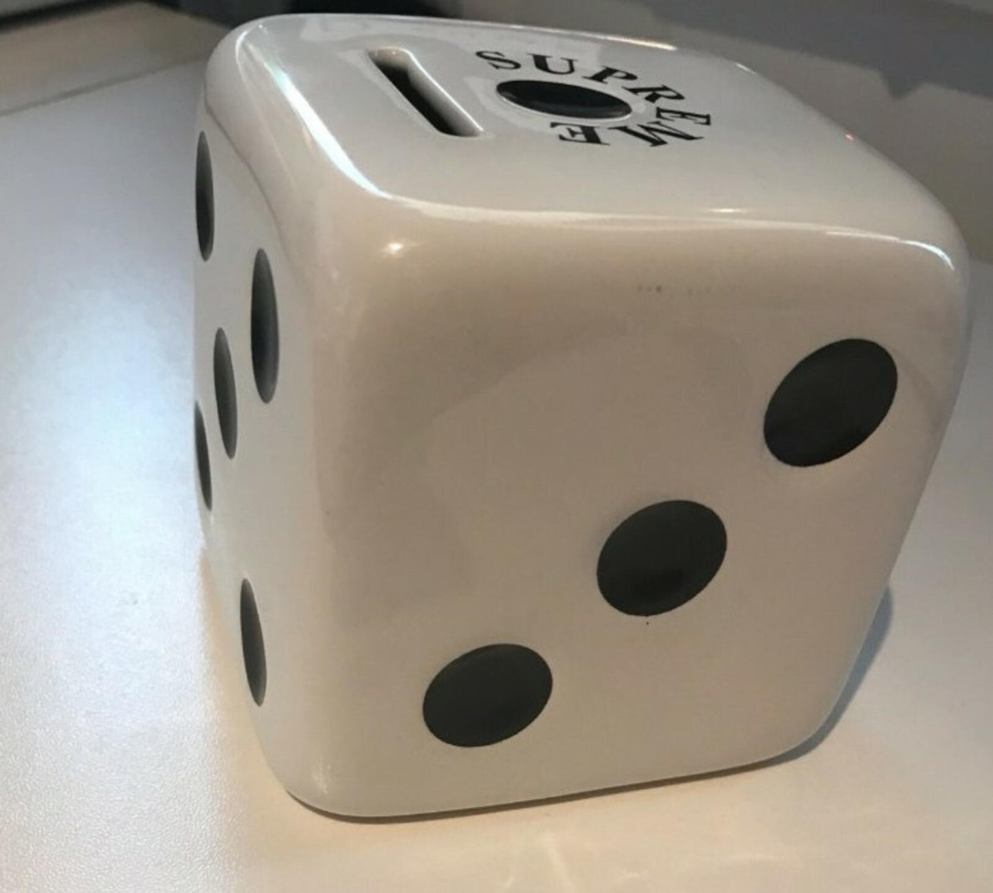 SS11 Supreme Ceramic Piggy Bank Dice White Very Rare Accessory 2011 Vintage