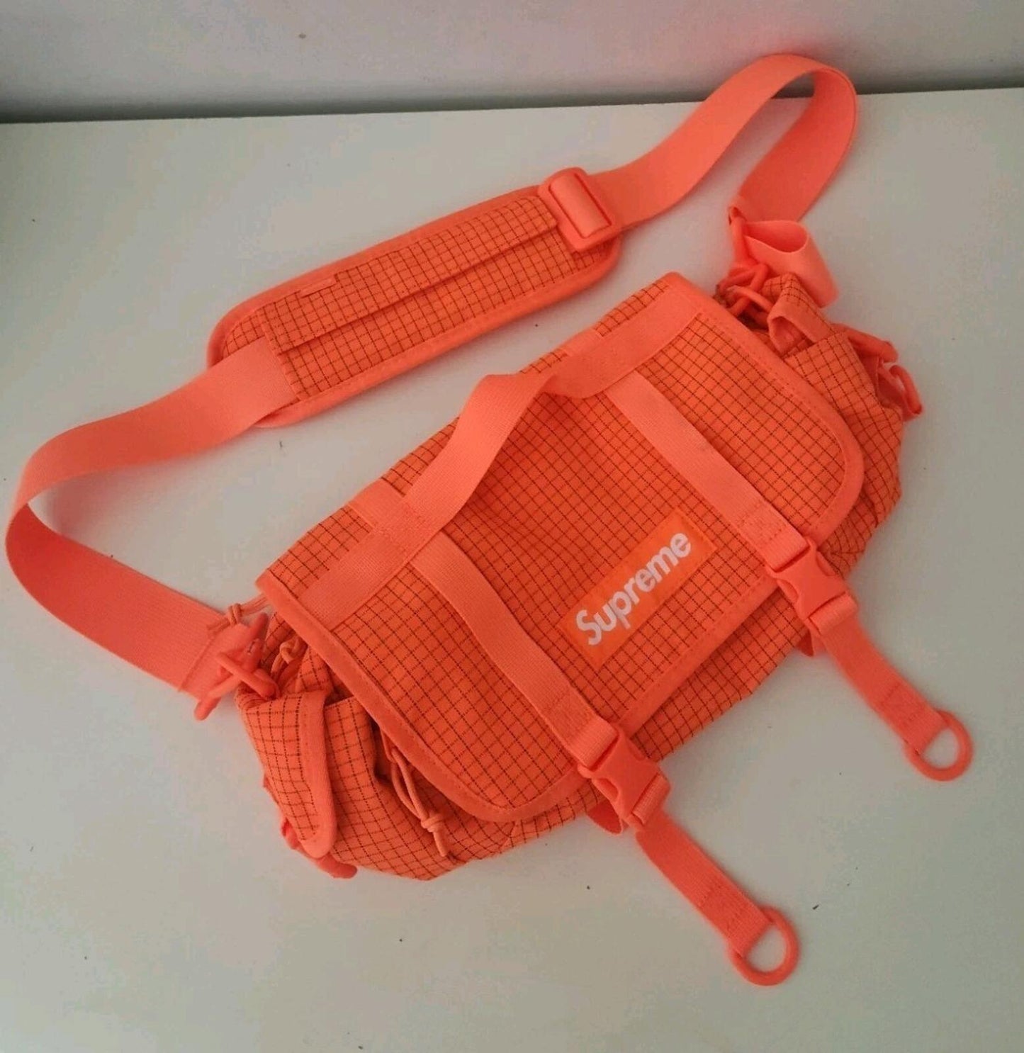 SS24 Supreme Mini Duffle Bag Water resistant 3M Reflective Orange Shoulder 5.5L