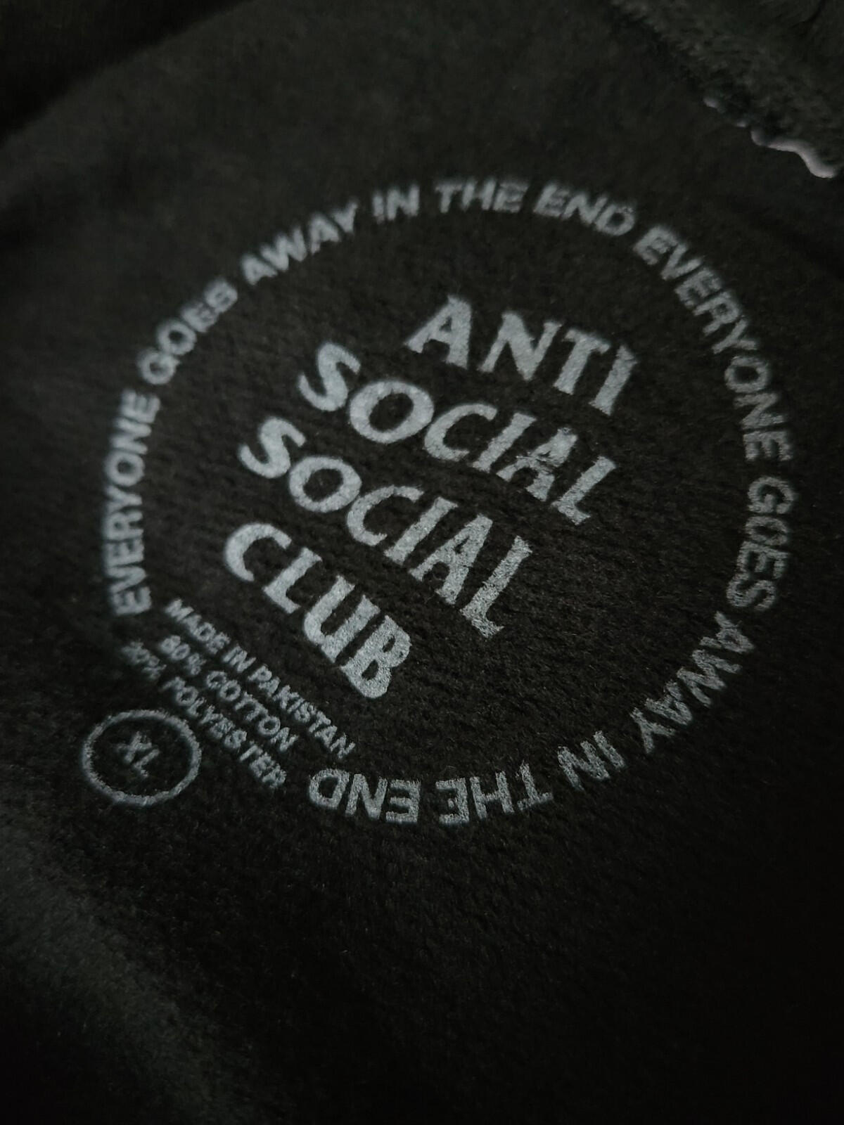 FW19 ANTI SOCIAL SOCIAL CLUB 777 hooded sweatshirt XL hoodie Black ASSC