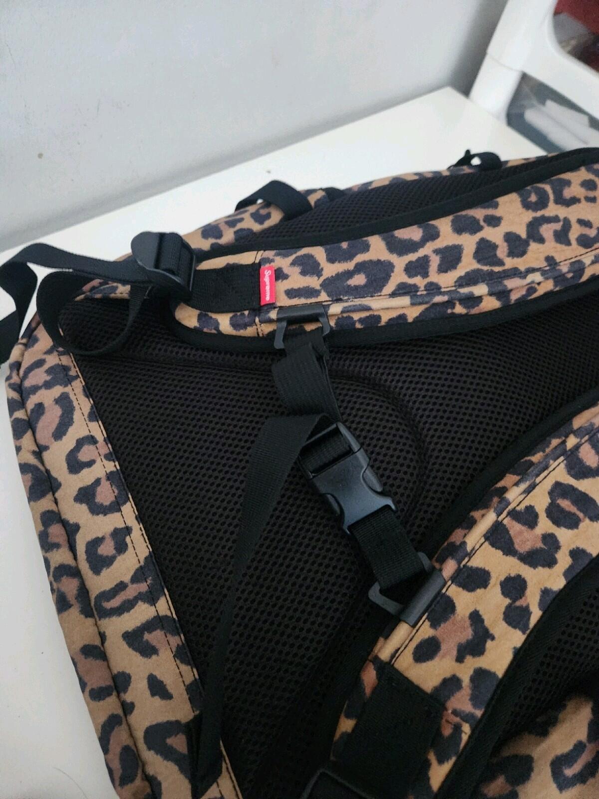 FW20 Supreme Backpack Leopard Bag Water Resistant Nylon Rucksack