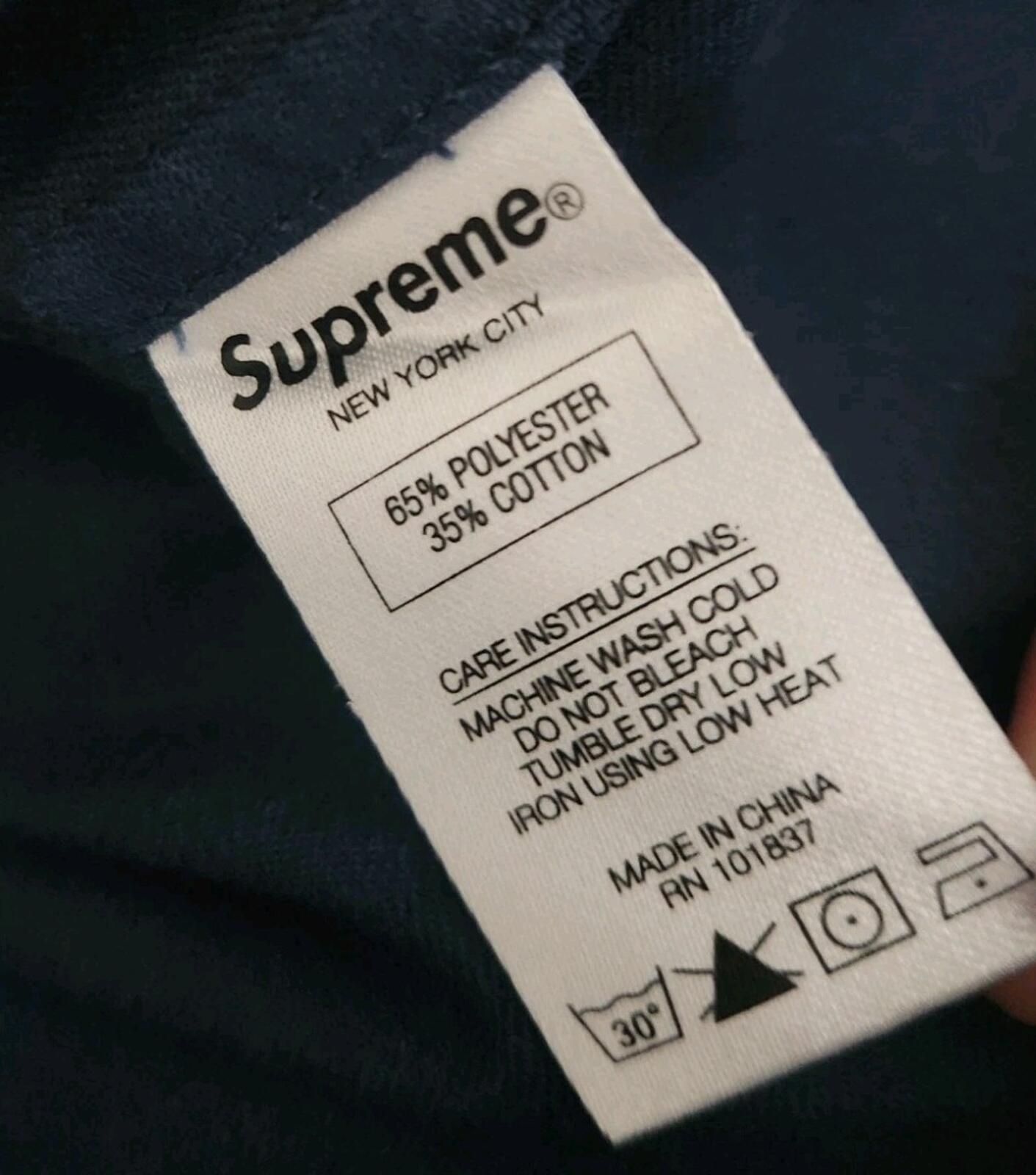 SS16 Supreme Kill Work Shirt Size M Medium Navy Long Sleeve Button Up