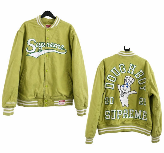 Chaqueta universitaria FW22 Supreme x Mitchell & Ness Doughboy Twill Verde Talla L