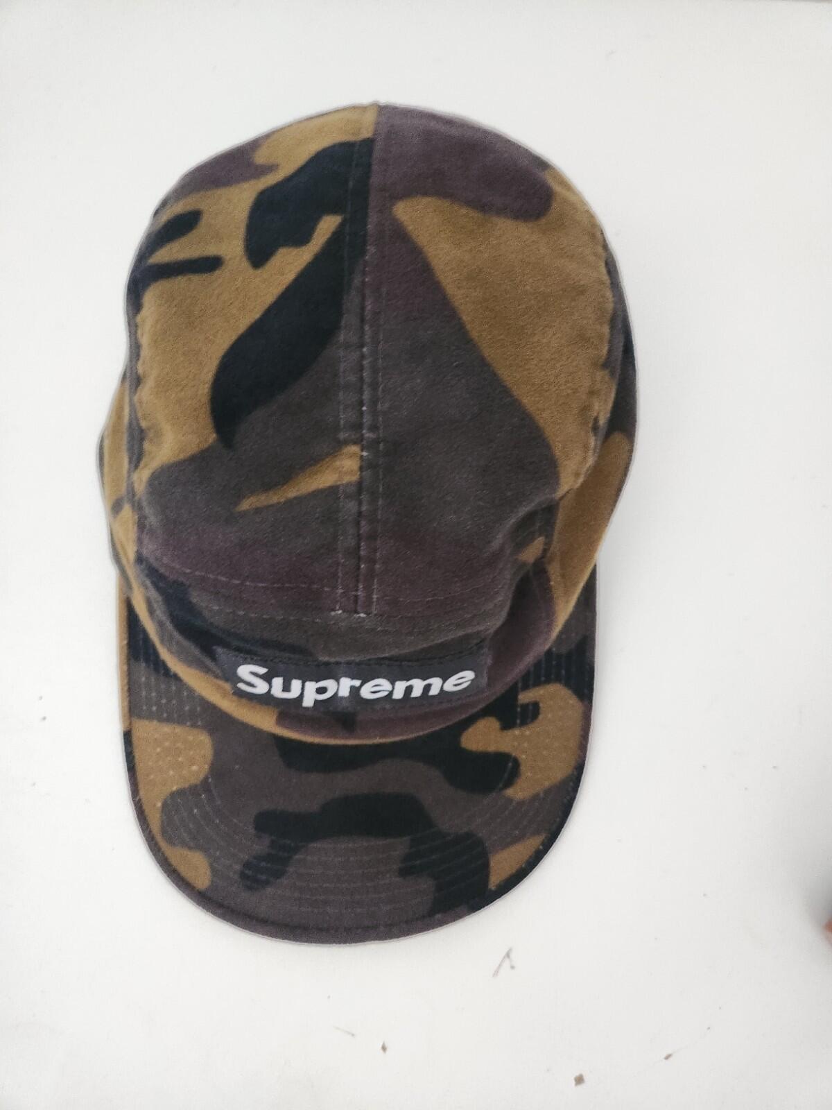 2004 Supreme Camo Camp Cap ETA Waterproof OG Vintage Hat Very Rare Camouflage