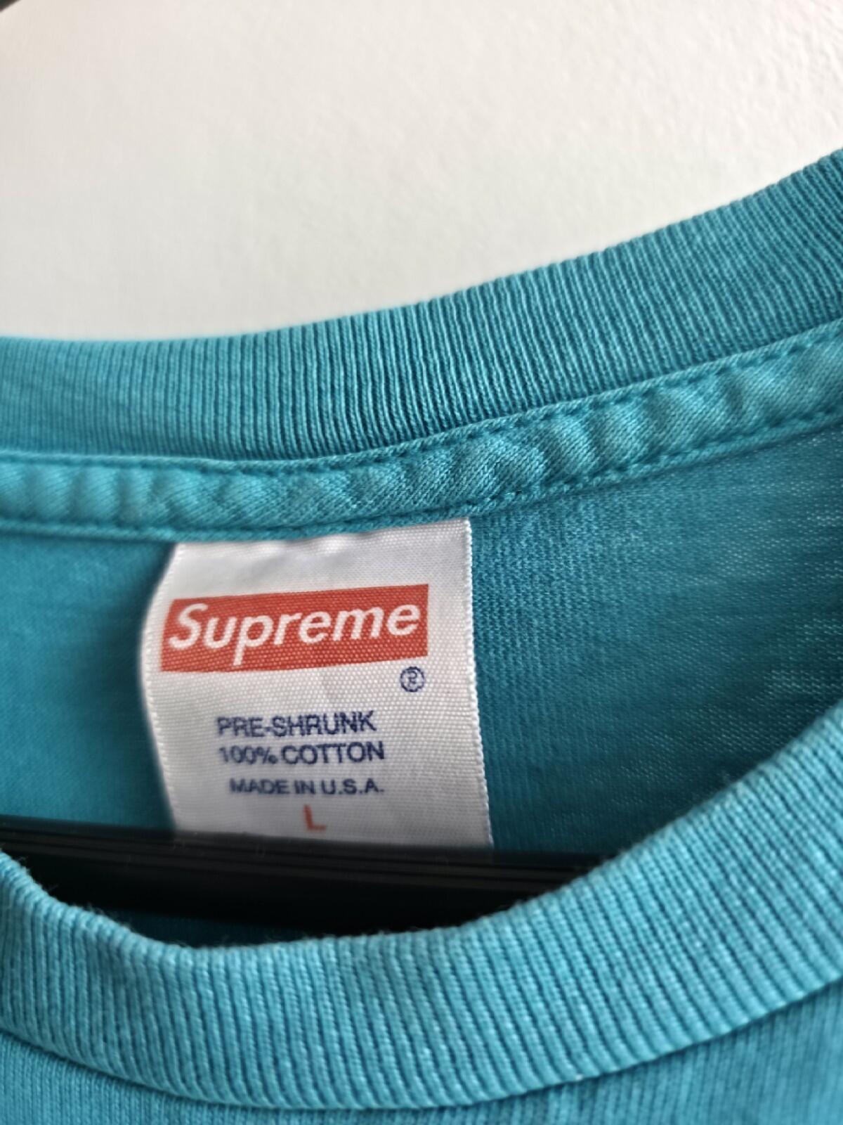SS13 Supreme Bling Box Logo Tee Turquoise Size L