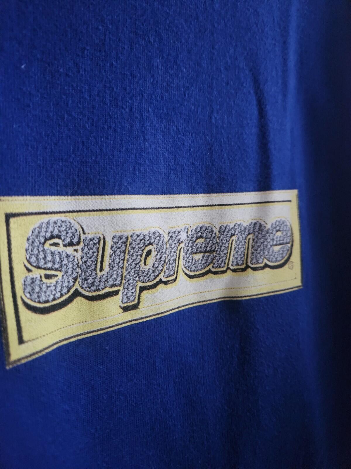 SS13 Supreme Bling Box Logo Tee Blue Size M