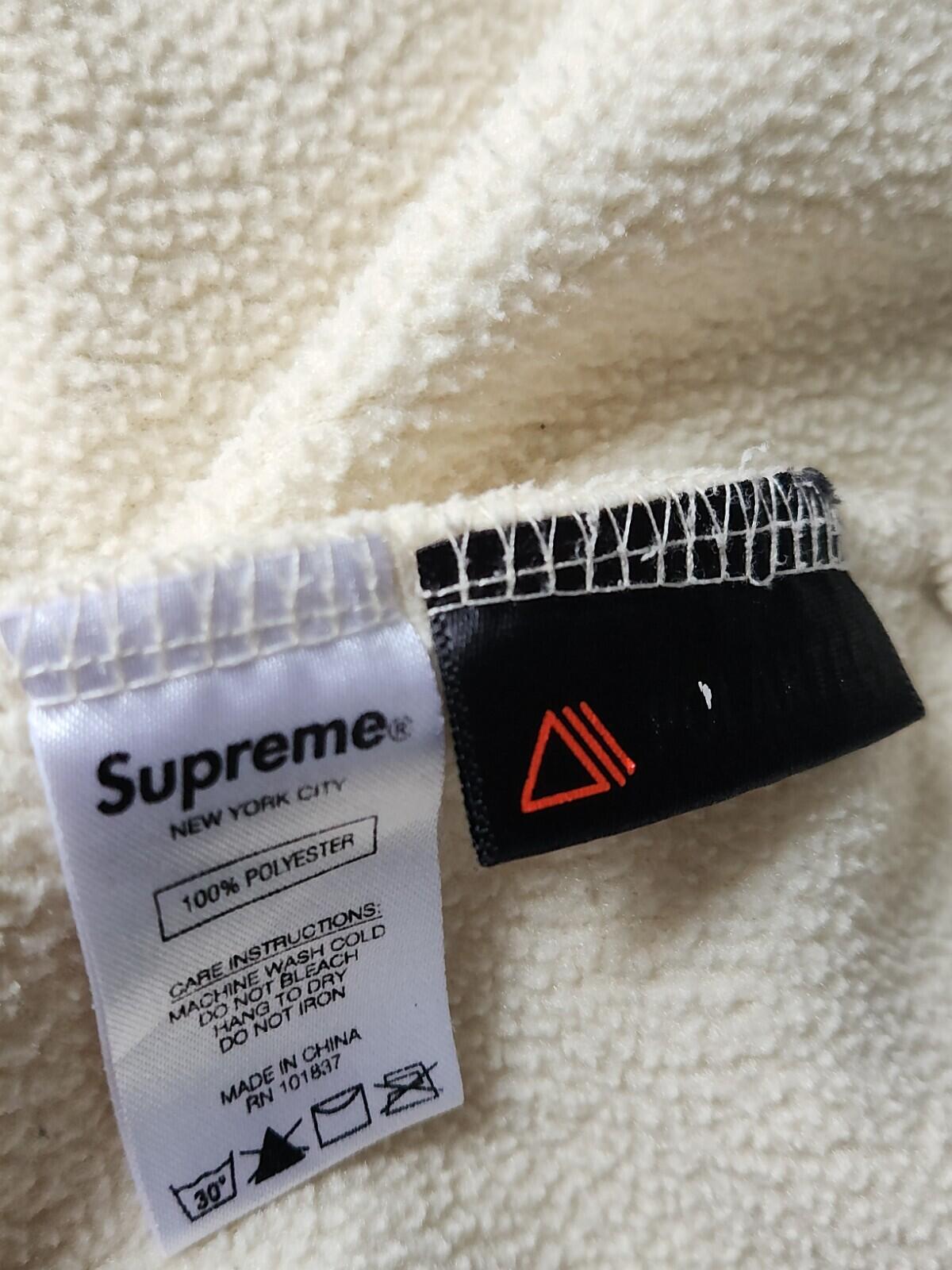 FW18 Supreme Polartec hooded sweatshirt Size M Medium hoodie Natural Fleece
