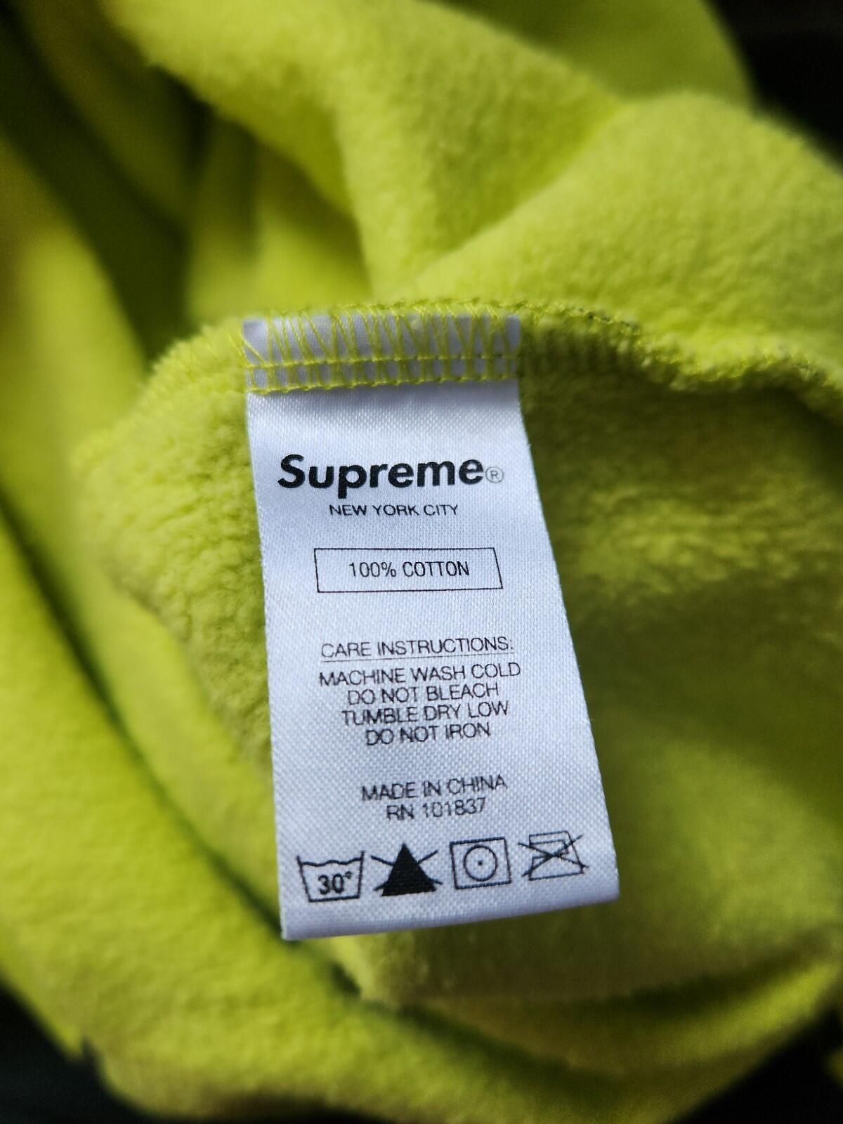 FW20 Supreme Black Ark Kapuzenpullover Leuchtgelb Größe S Small Hoodie